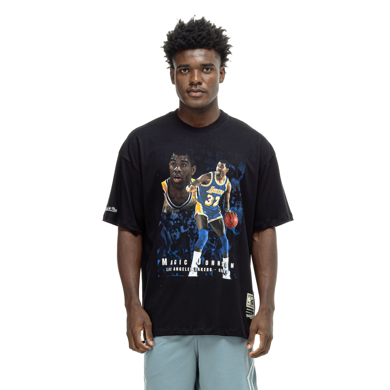 Camiseta Mitchell & Ness Los Angeles Lakers Cards NBA Masculina em