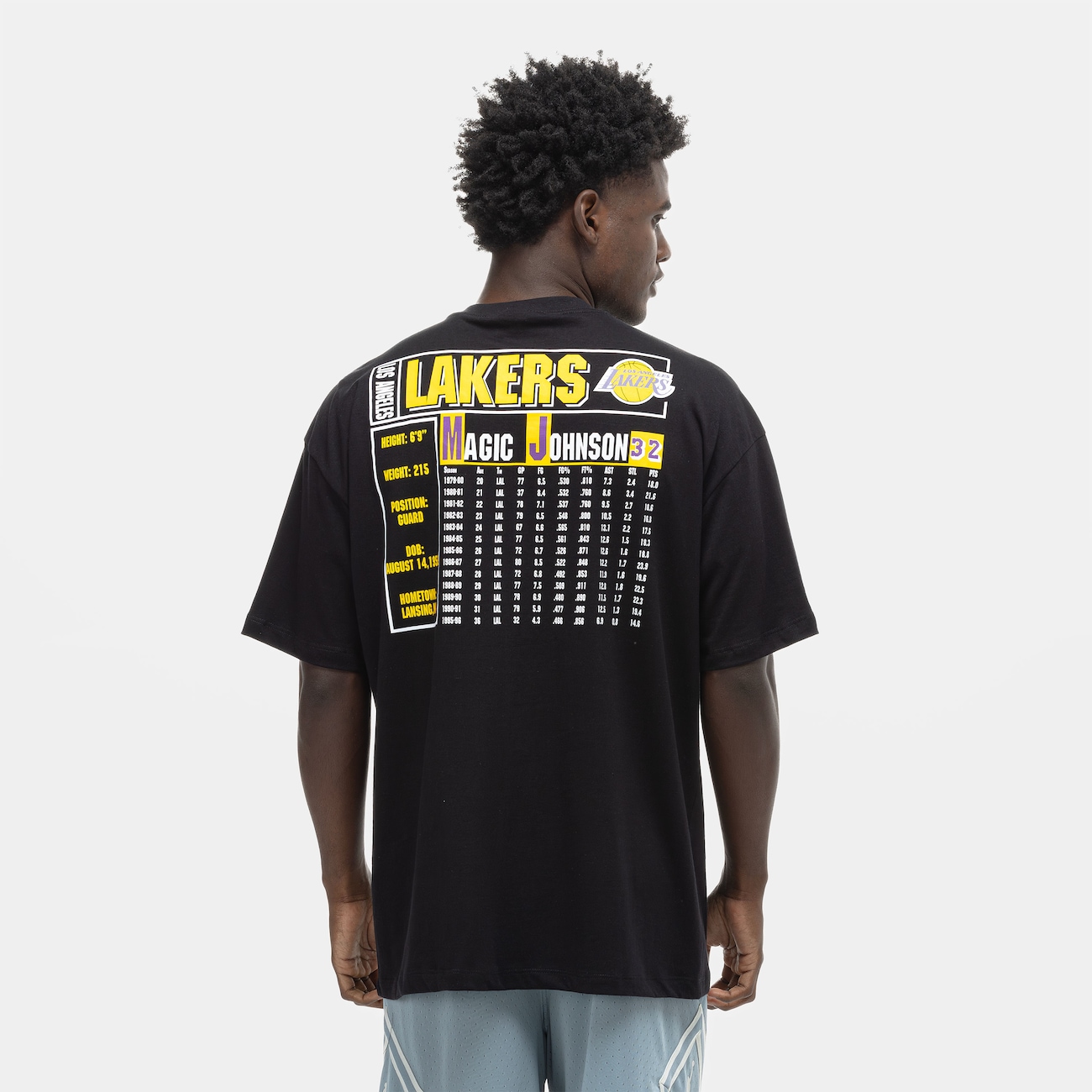 Camiseta Mitchell & Ness Los Angeles Lakers Cards NBA Masculina em