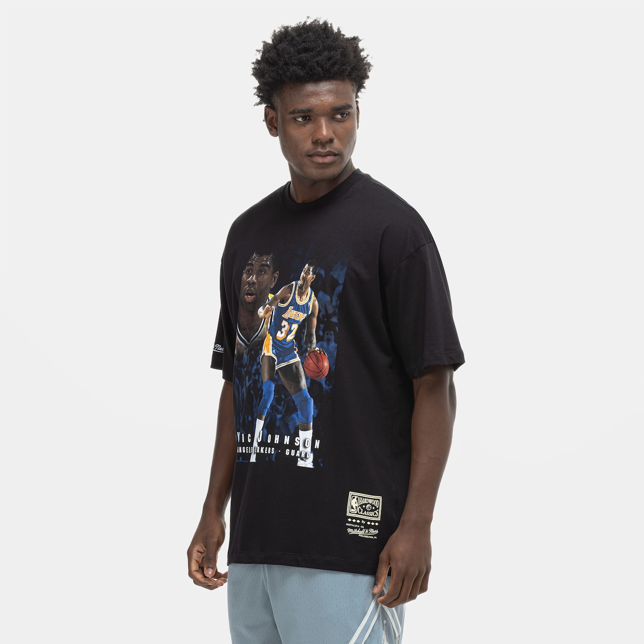 Camiseta Mitchell & Ness Los Angeles Lakers Cards NBA Masculina em