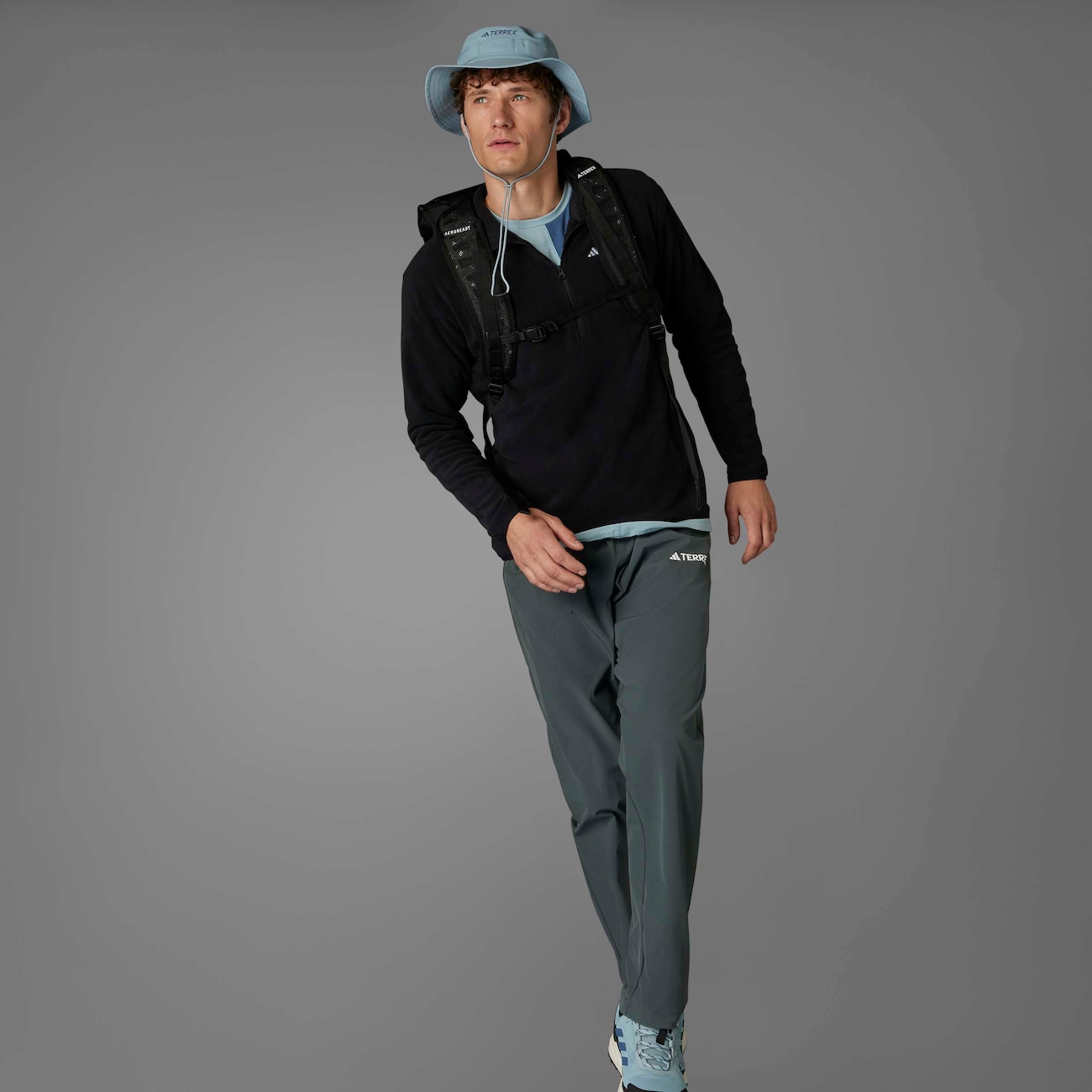 Jaqueta Fleece adidas 1/2 Zíper Multi Essentials Masculina em