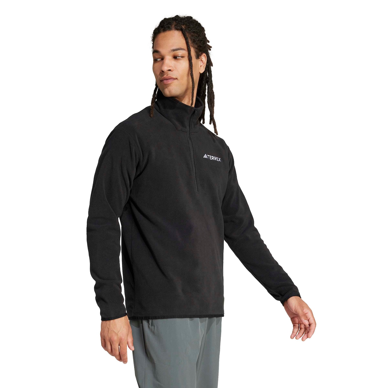 Jaqueta Fleece adidas 1/2 Zíper Multi Essentials Masculina em