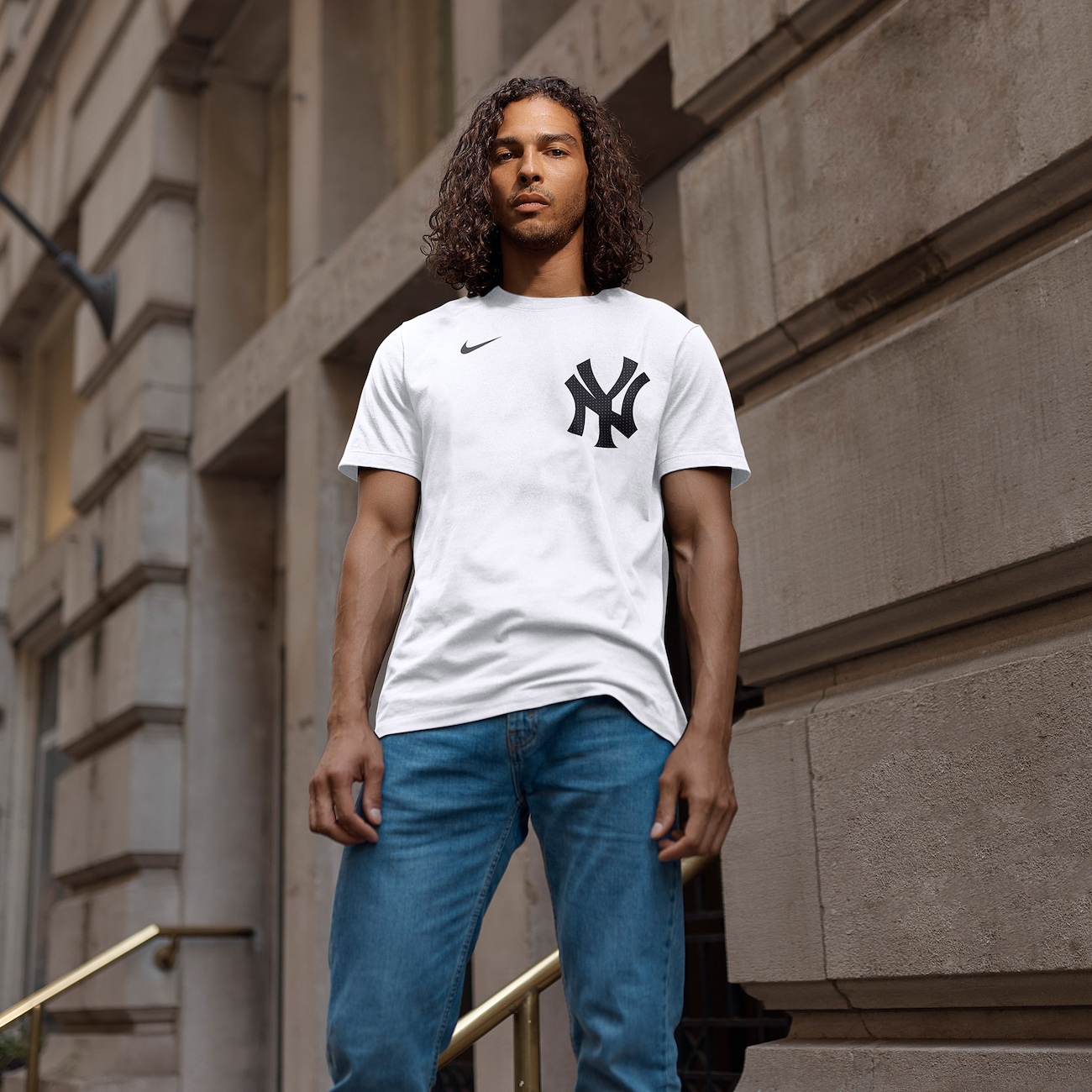 Camiseta Nike MLB Fuse Wordmark NY Yankees - Masculina em Promoção