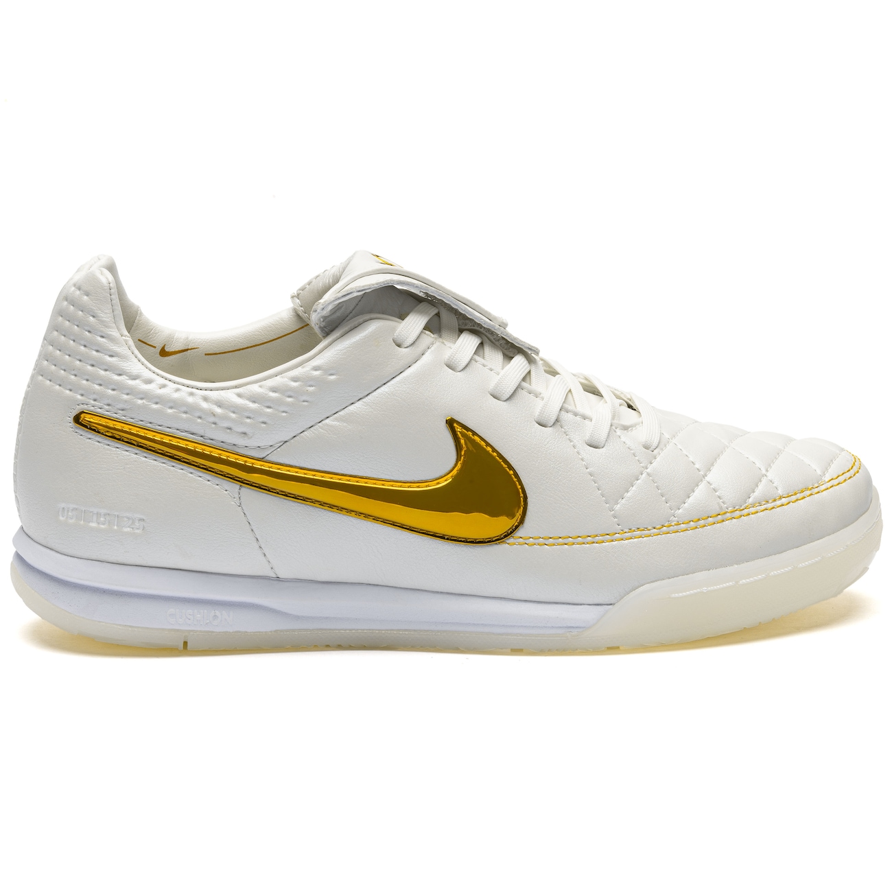 Ronaldinho × Nike Tiempo Legend FG 27cm Chuteira Futsal Adulto Nike Tiempo Legend Touch of Gold R10 Edição