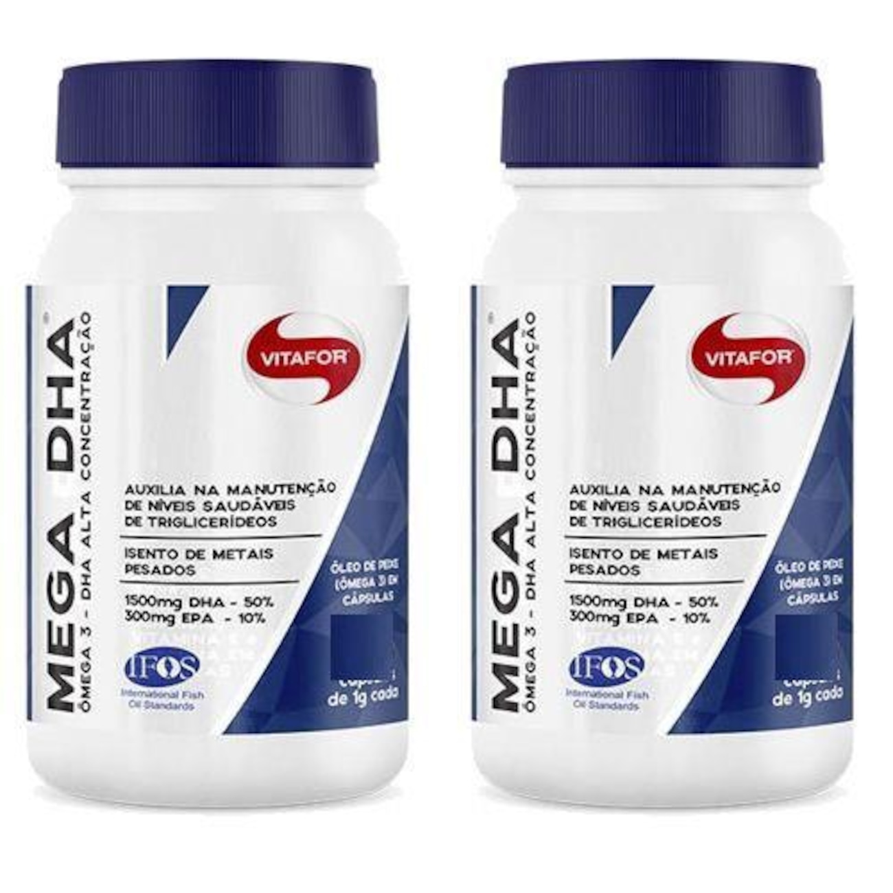 Ômega 3 Vitafor Mega Dha - 60 Cápsulas - 2 Frascos | Centauro