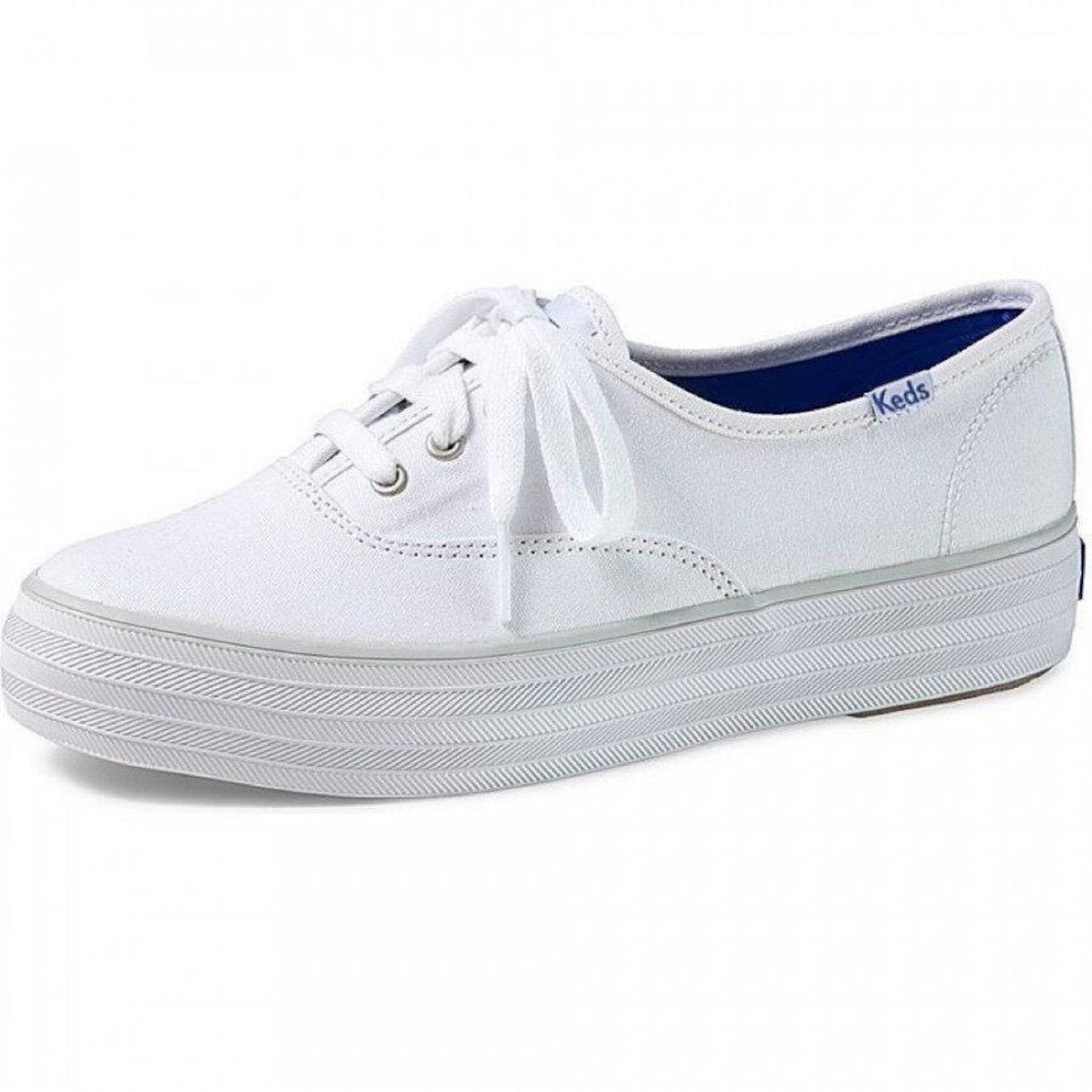 Tênis keds fashion triple canvas preto branco