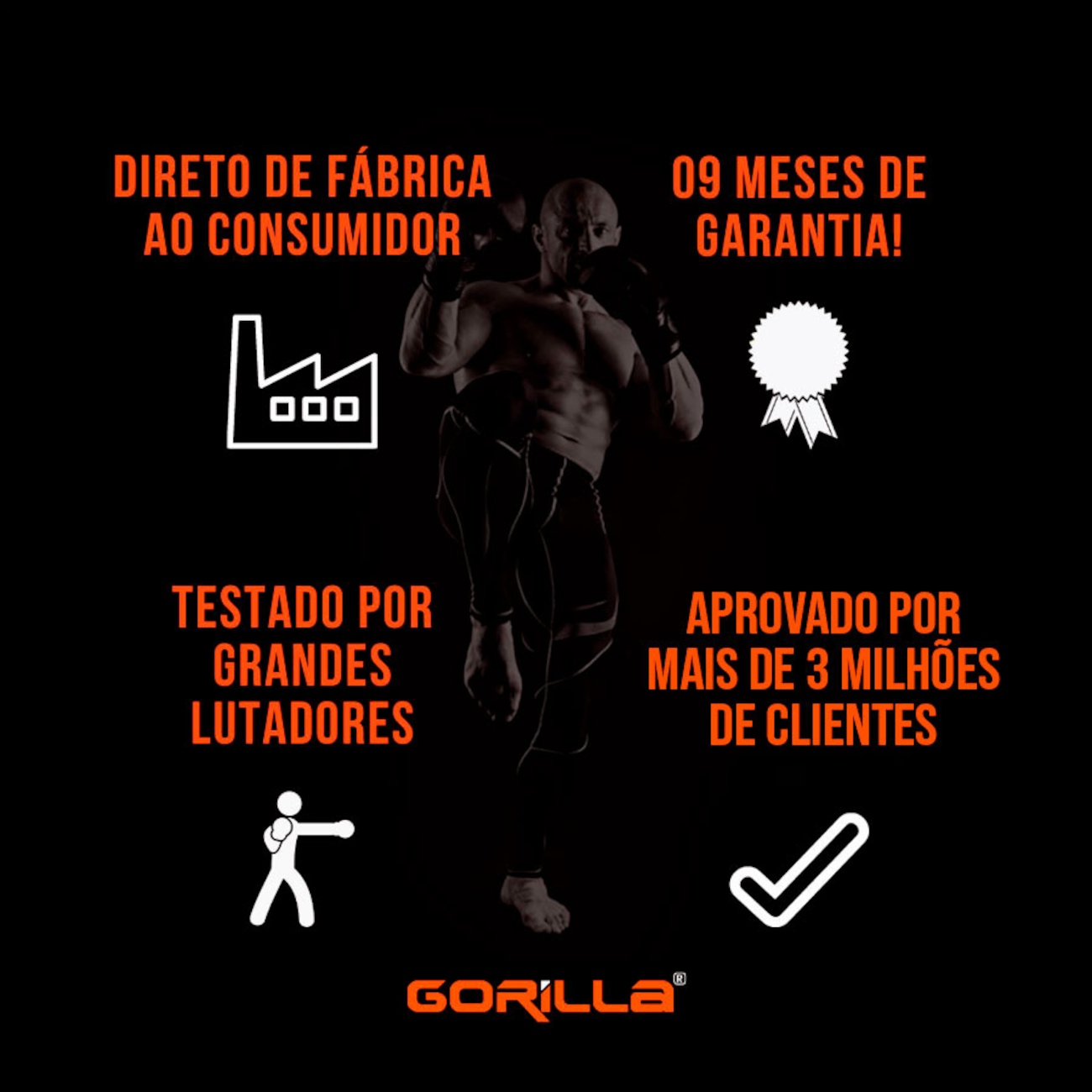 Saco de Pancada Profissional Gorilla - 180x100cm - Video 1