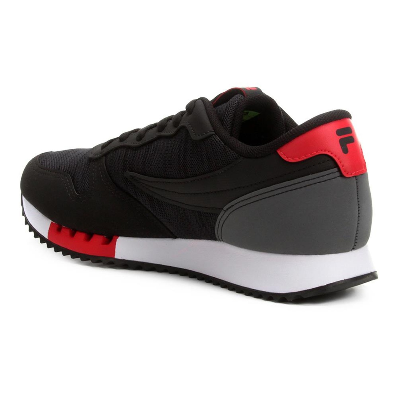 tenis fila masculino preto e vermelho