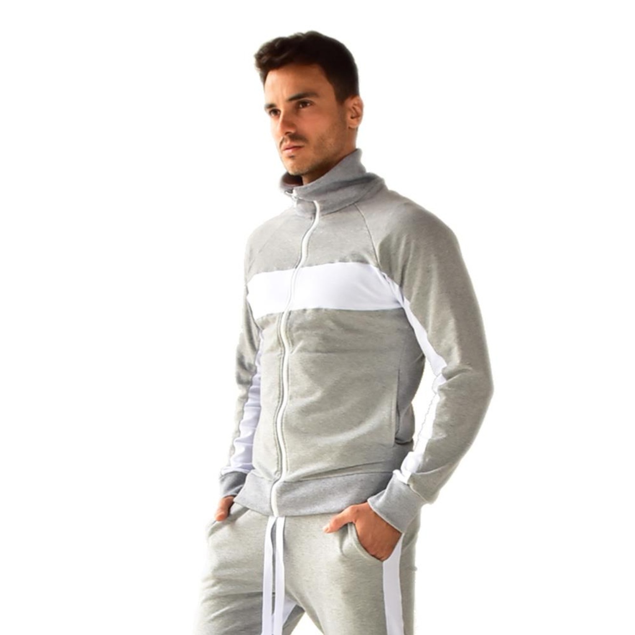 joggingpak met cropped moletom com capuz