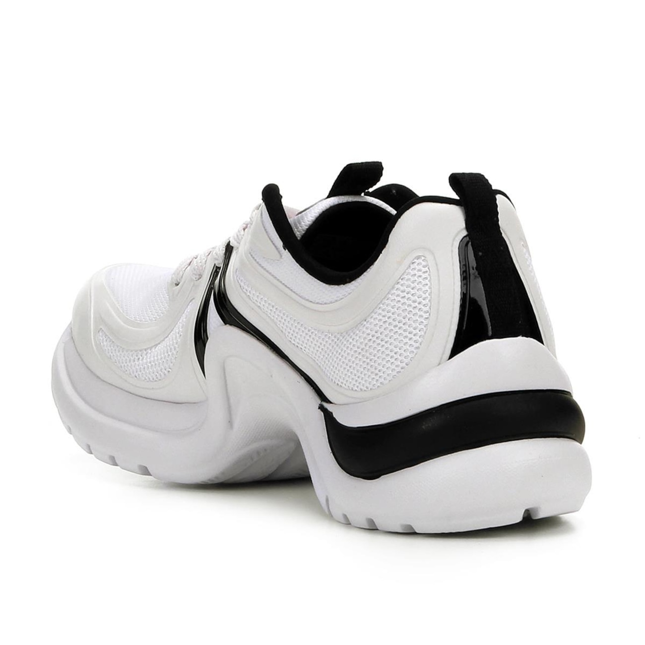 Tenis Esportivo Tenis Azaleia Preto E Branco Tênis Azaléia Chunky