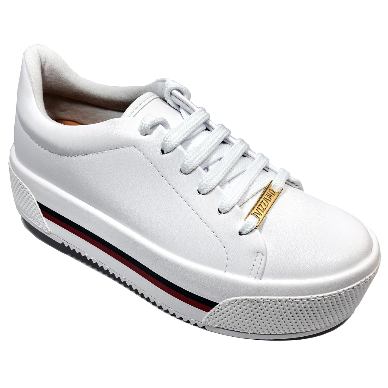 Tênis flatform hot sale vizzano listras branco