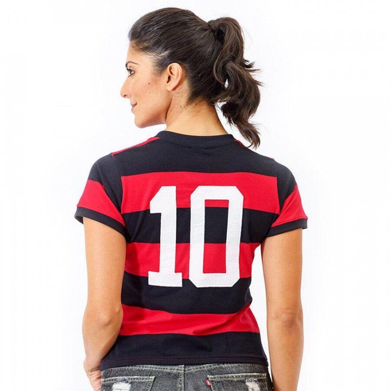 camisa flamengo retro zico feminina