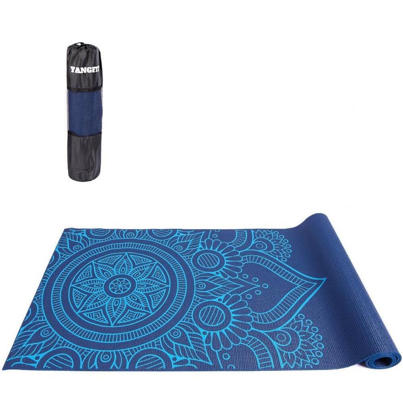 Tapete Yoga Pilates Exercícios com Bolsa 183x61x1,0cm Yangfit - Faz a Boa!