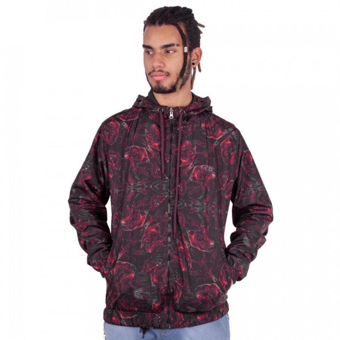 Jaqueta Corta Vento com Capuz MCD Dupla Face Chilli Masculina