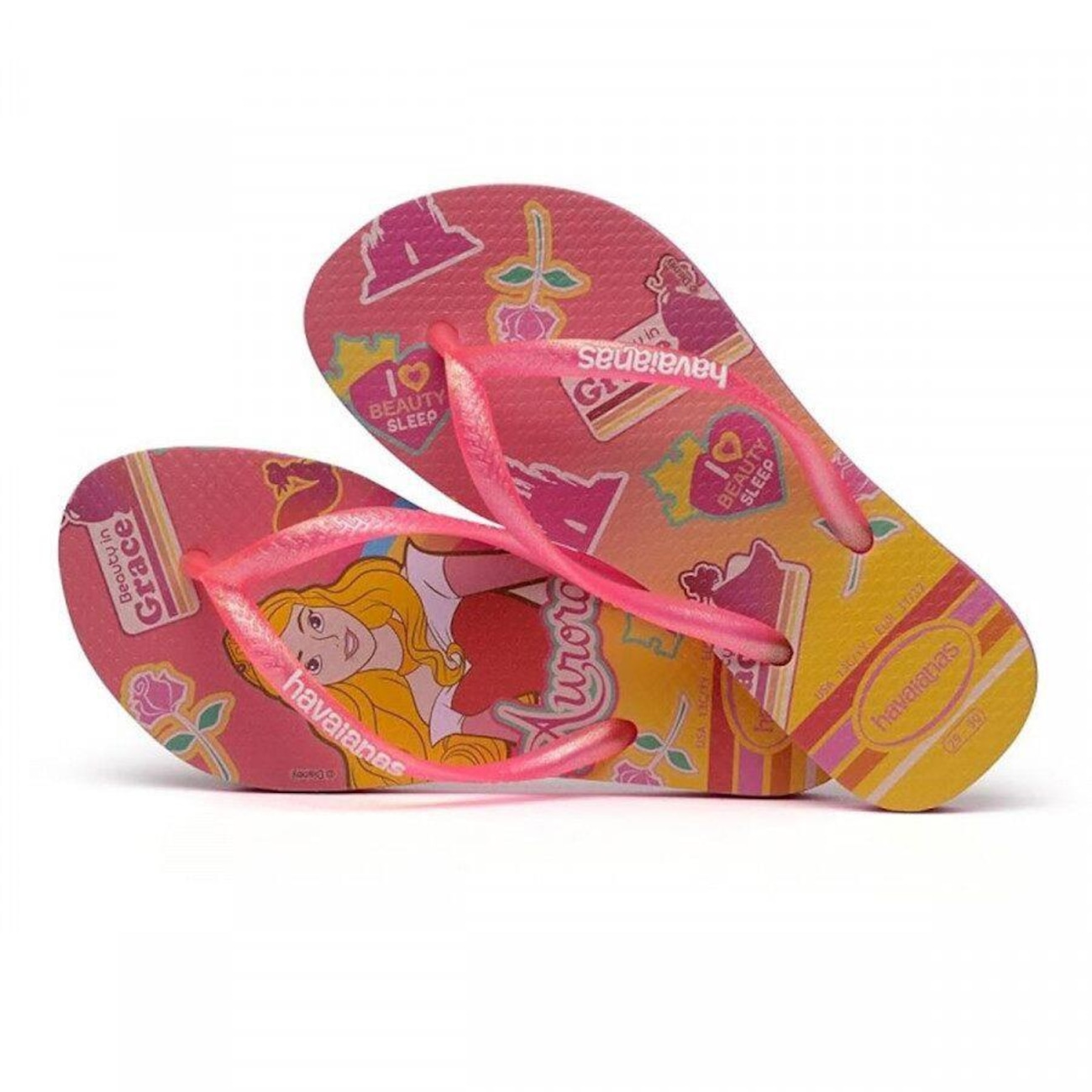 Chinelo Havaianas Slim Princess Aurora Infantil Centauro