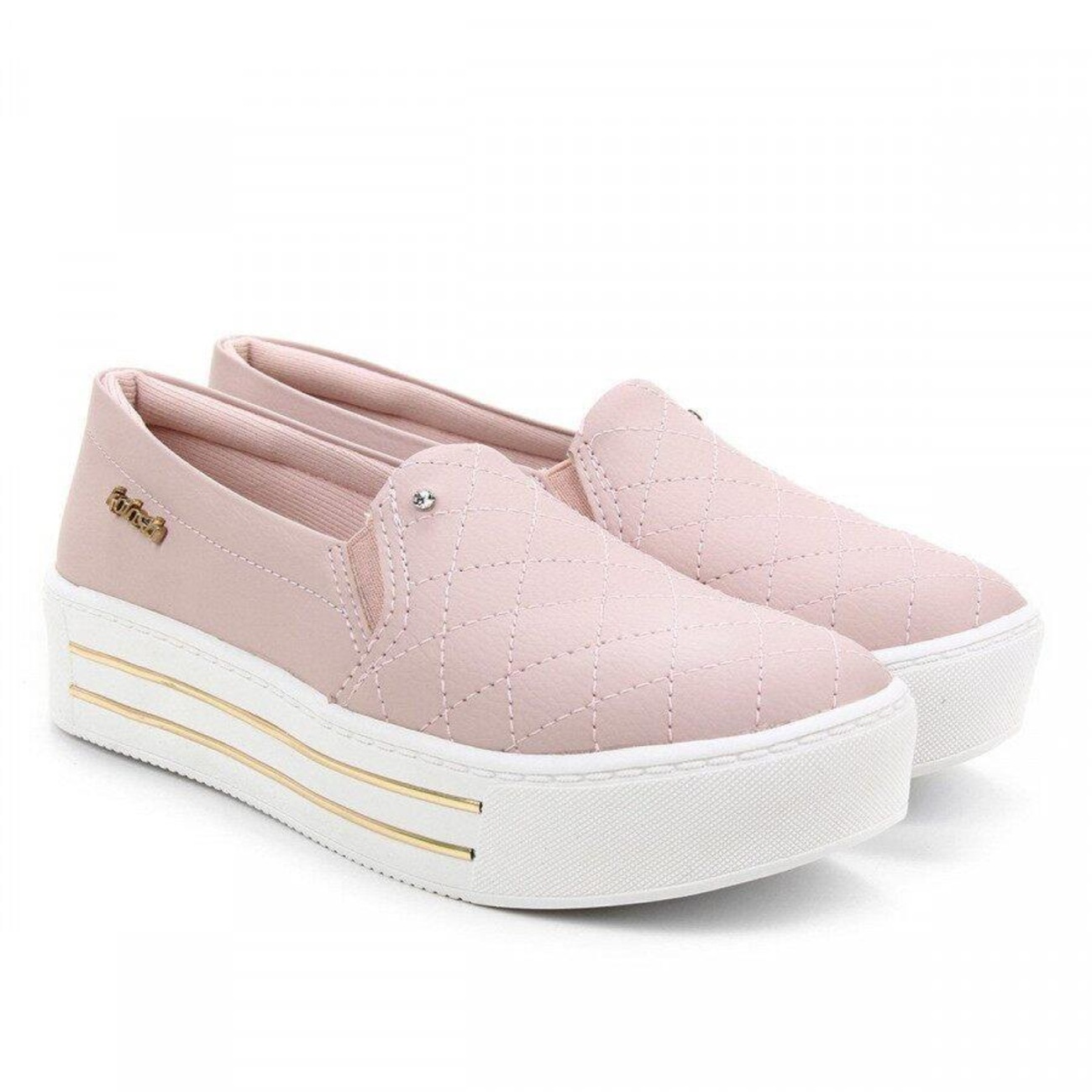 tenis dc rosa plataforma
