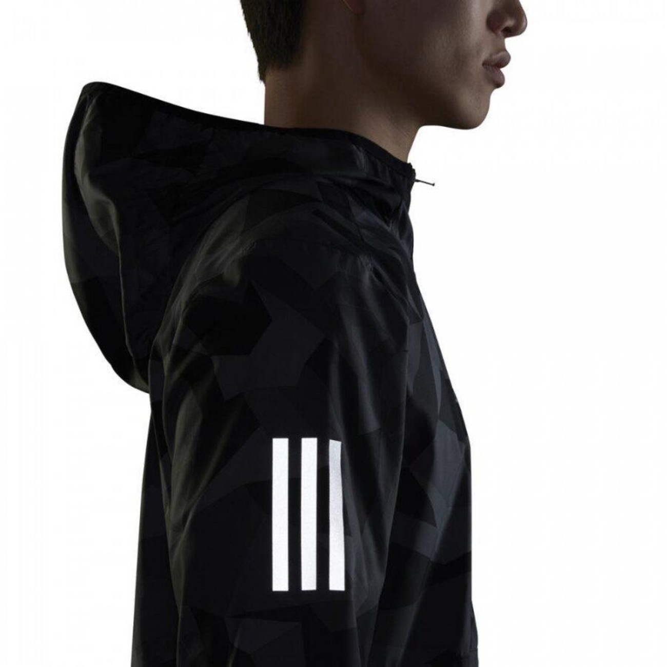 jaqueta adidas own the run camo masculina