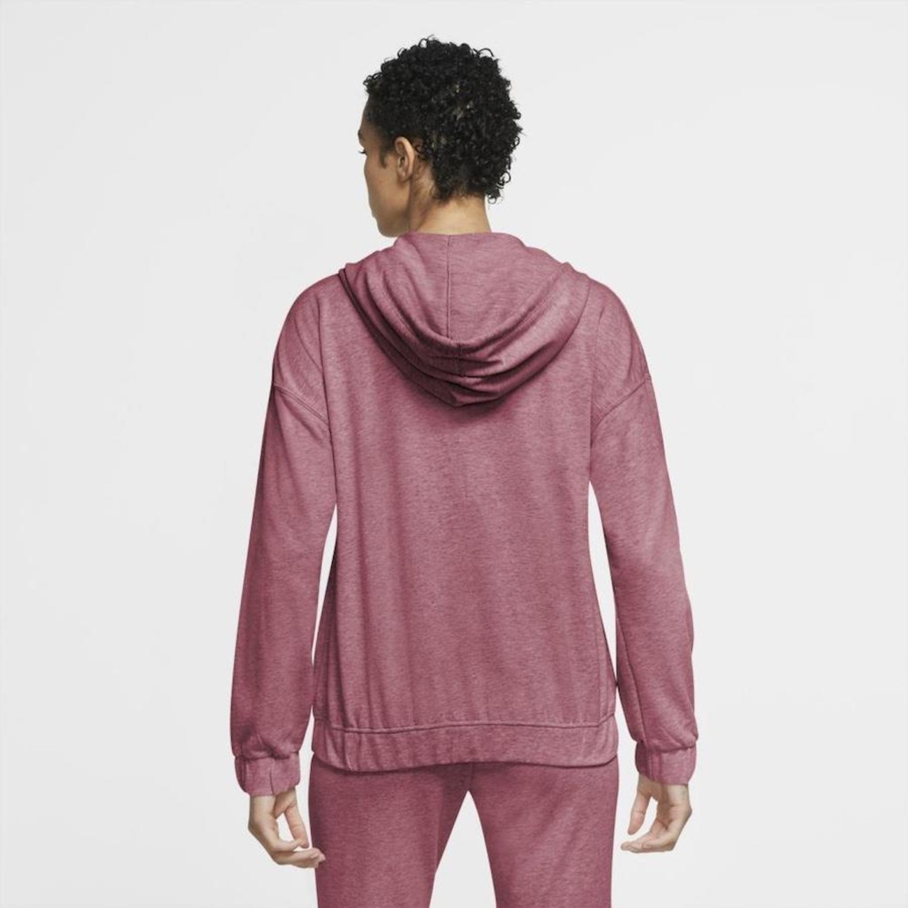 nike oversized cropped zip up moletom com capuz