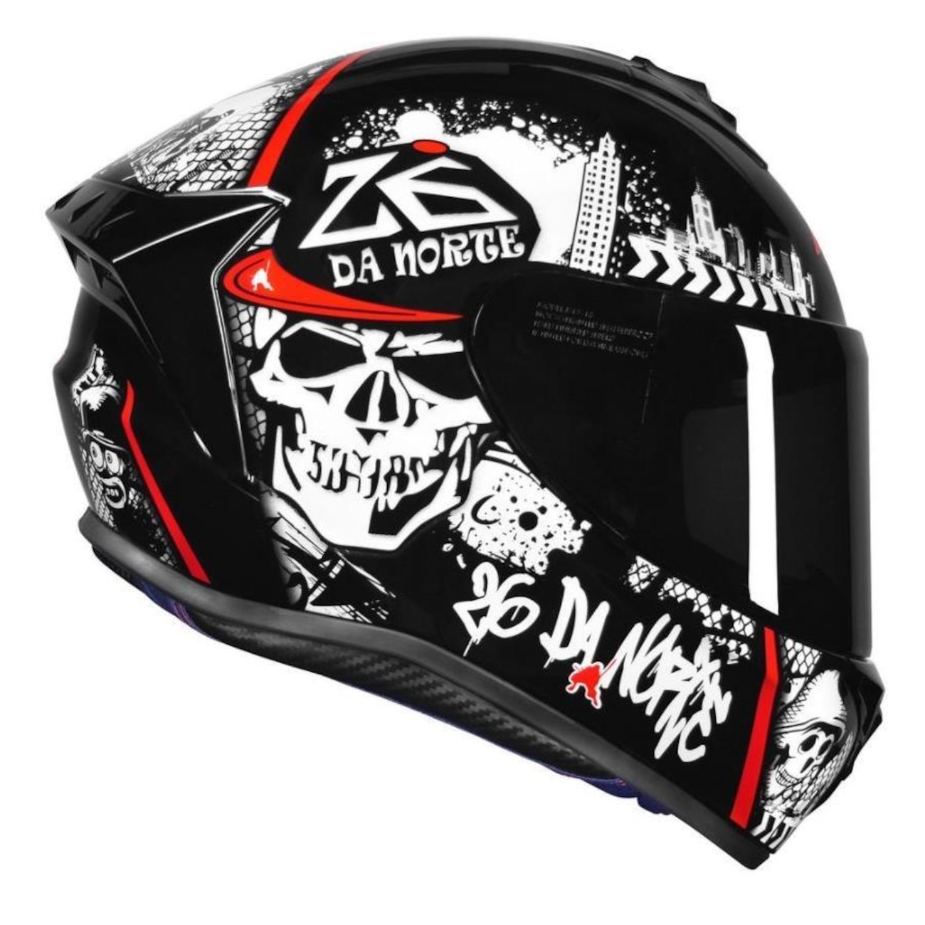 ギガレア7inch Orquesta 246 WIND FLASH 246 Capacete Texx Kaiman Flag Reino Unido - Azul/Branco/Vermelho