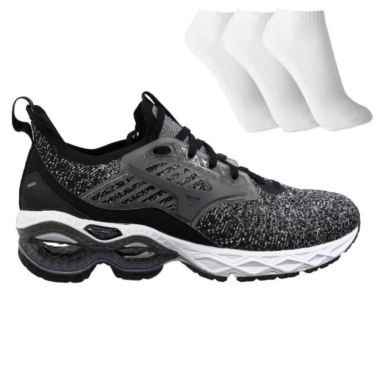 Tenis Mizuno Wave Creation 3 WaveKnit Masculino Meias Centauro