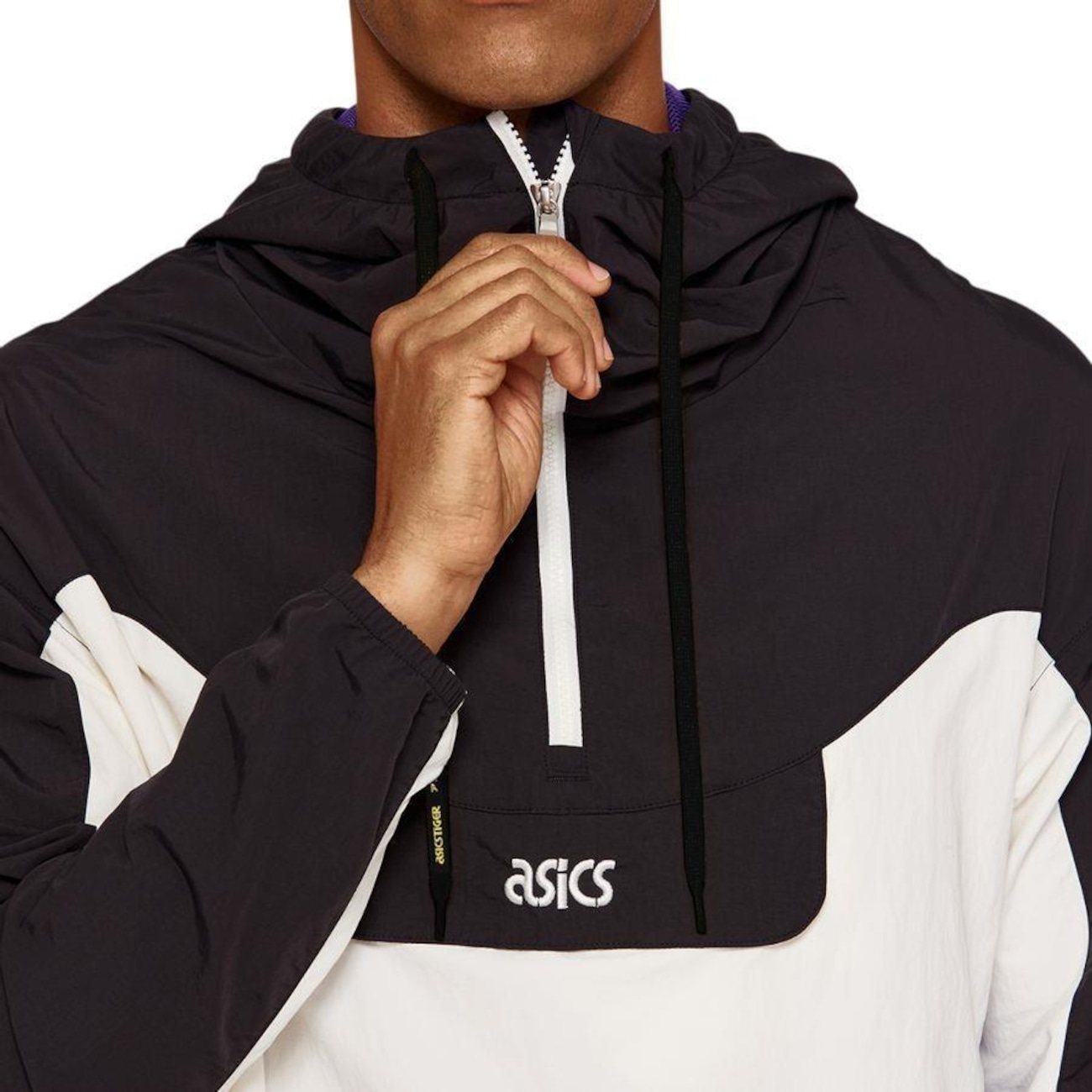 Jaqueta com Capuz Asics Tiger WVN CB Anorak - Masculino | Centauro