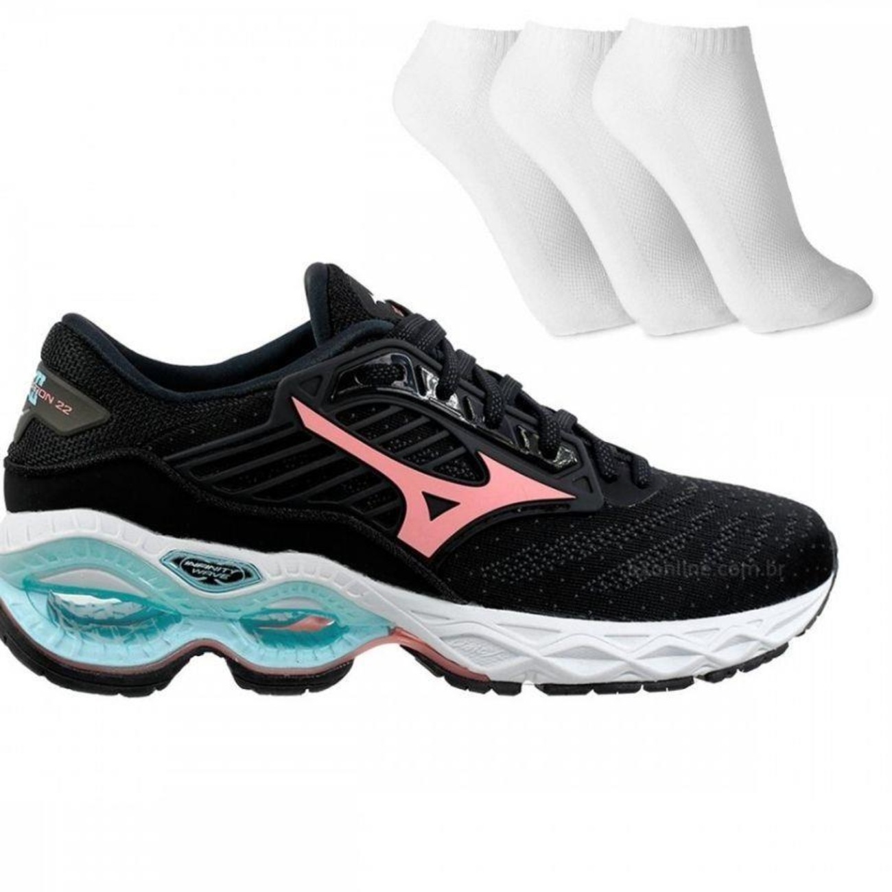Tênis Mizuno Wave Creation 22 - Feminino + 3 Pares de Meias - Centauro