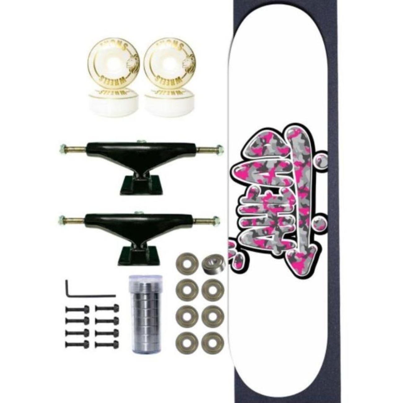 Skate Completo Profissional Feminino - Kit - Centauro