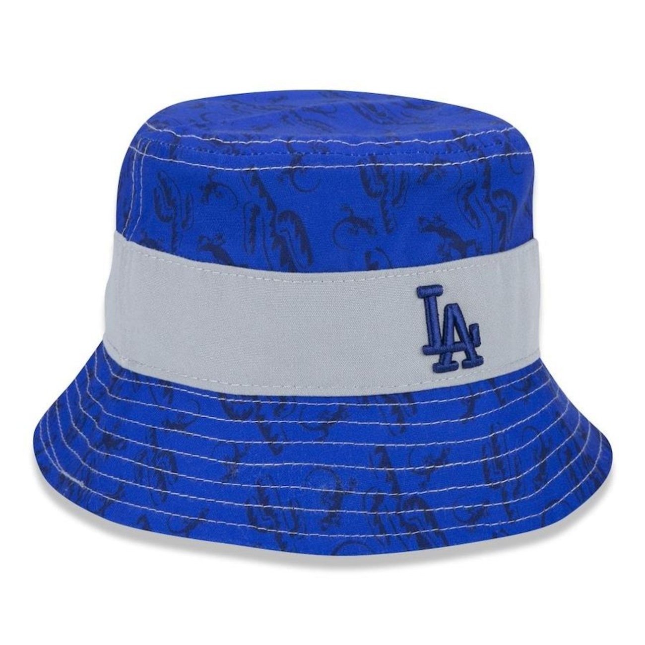 Official New Era Cooperstown Multi Patch LA Dodgers Bucket Hat