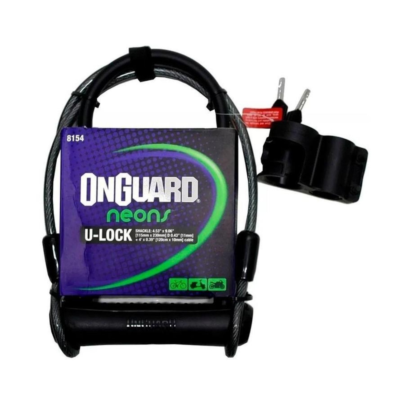 Cadeado U-lock + Cabo Onguard 8154