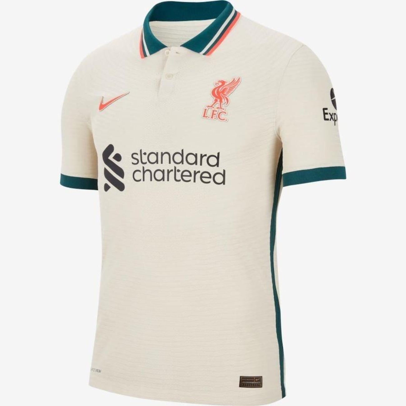 Camisa Liverpool II 21/22 Marfim - Feminina Baby Look - Nike