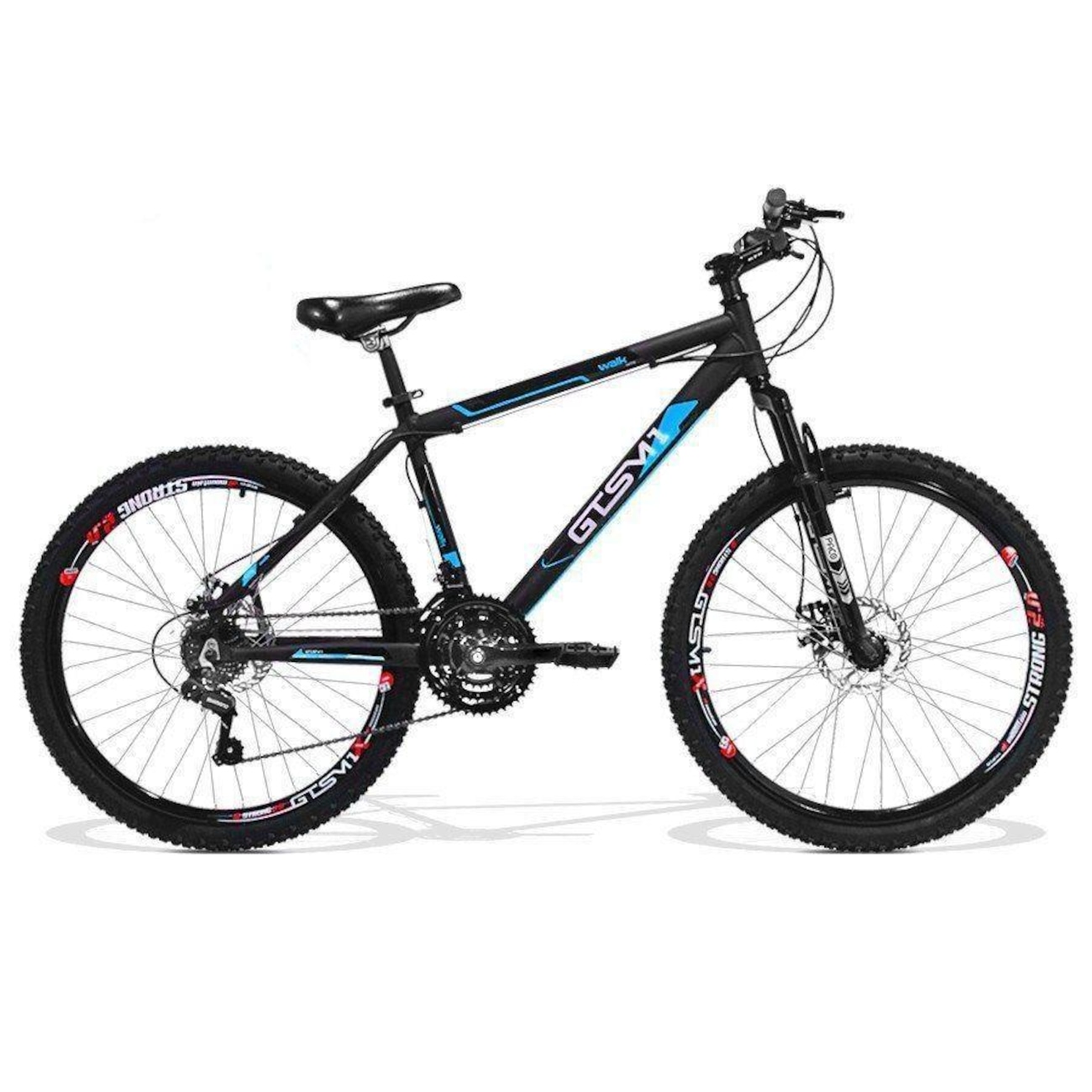 Bicicleta Aro 26 Gts Feel Freio À Disco 21 Marchas - Branco+Vermelho