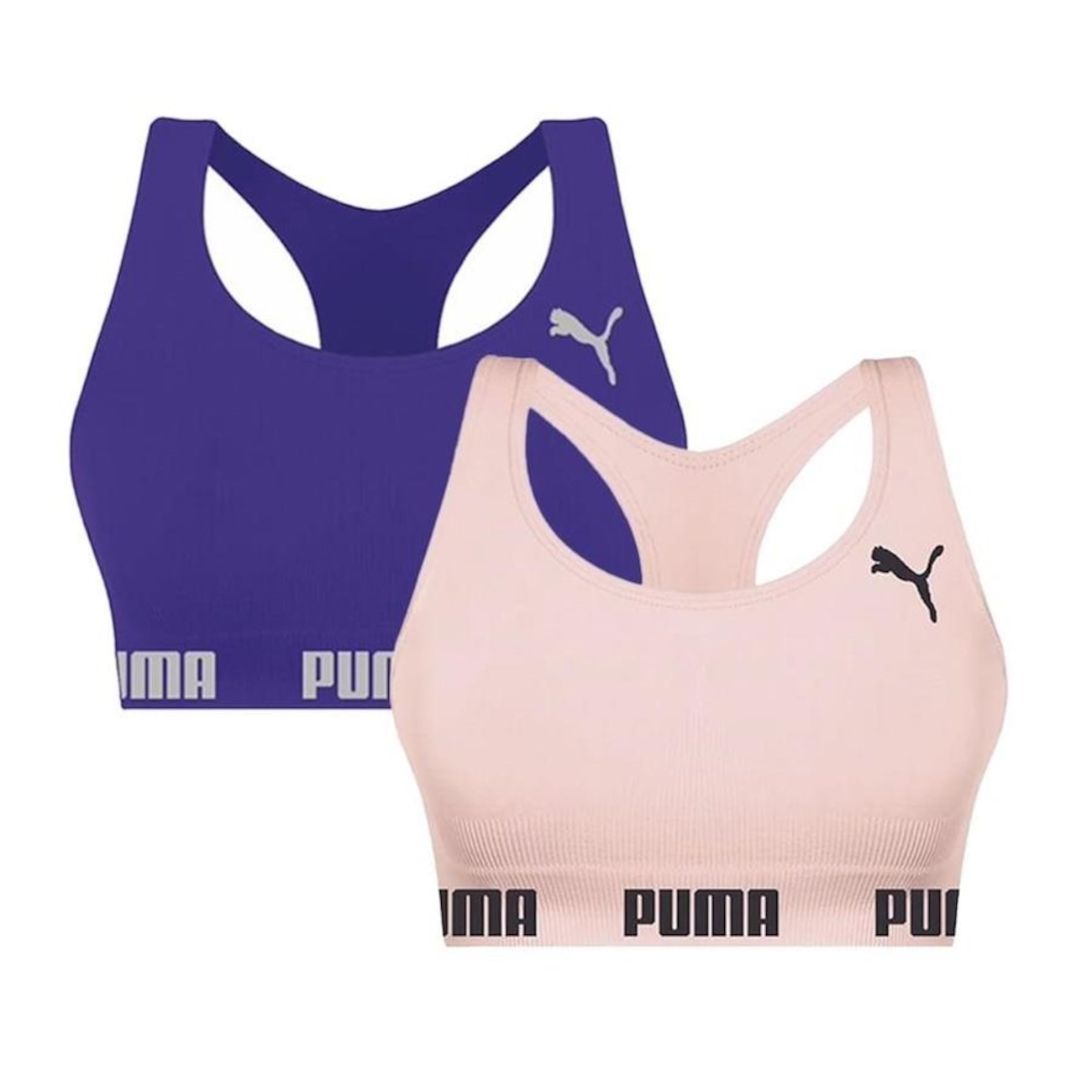 Kit Top Puma Nadador Sem Costura - Feminino - 2 Unidades