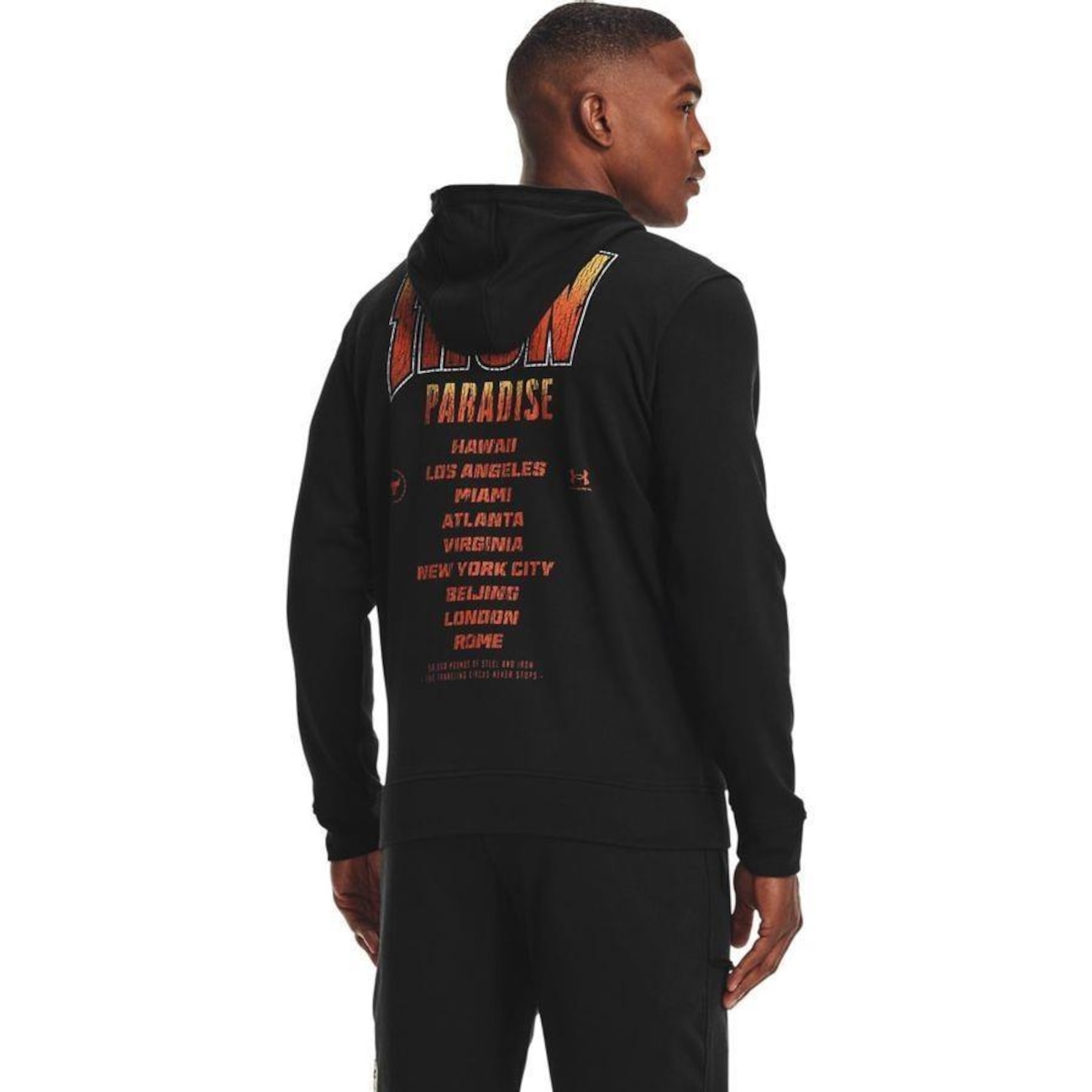 Jaqueta Under Armour Project Rock Terry FZ Hoodie - Masculina