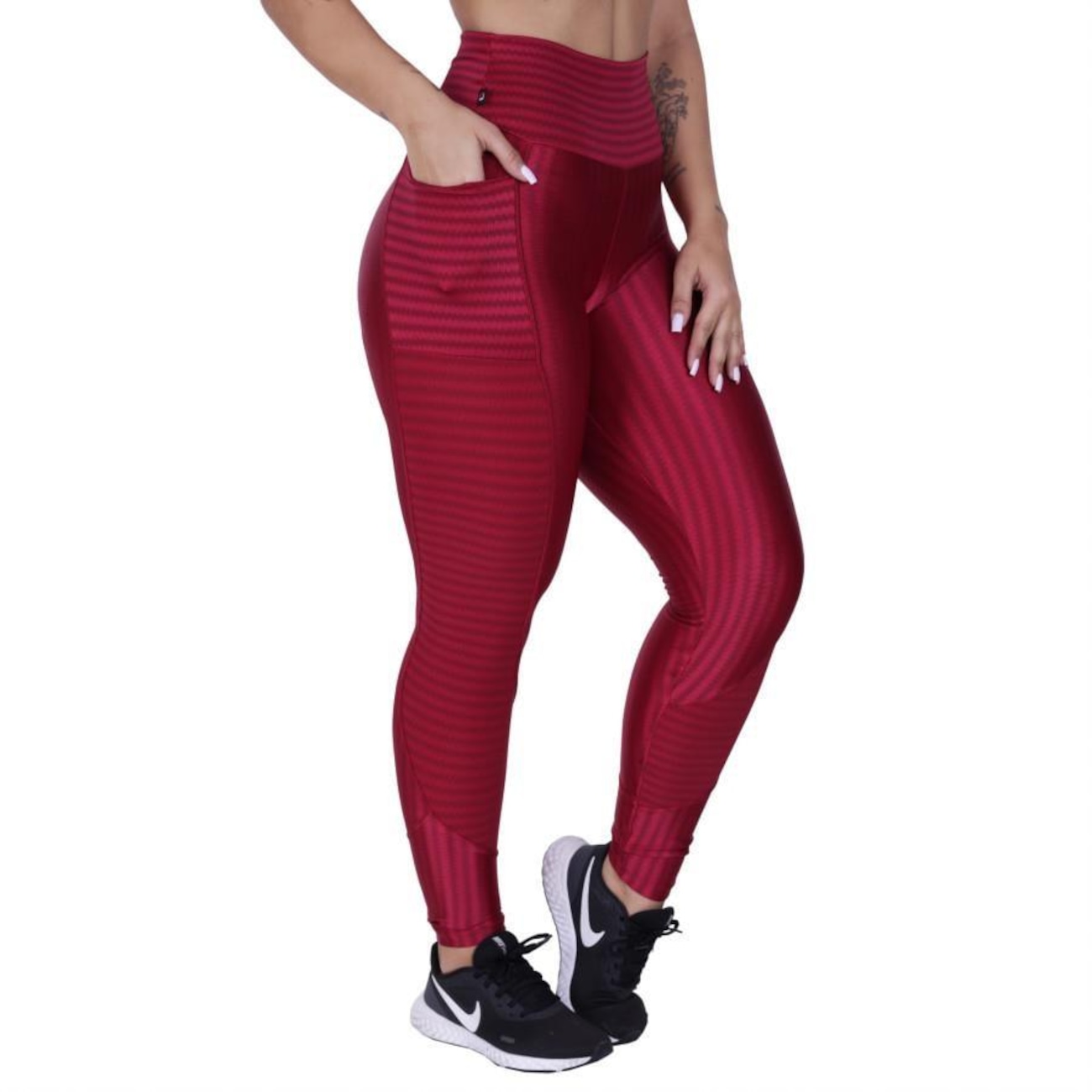 Calça Legging 3D Cirrê ikat - Roxa - Oferta Imperdível - PPF Suplementos