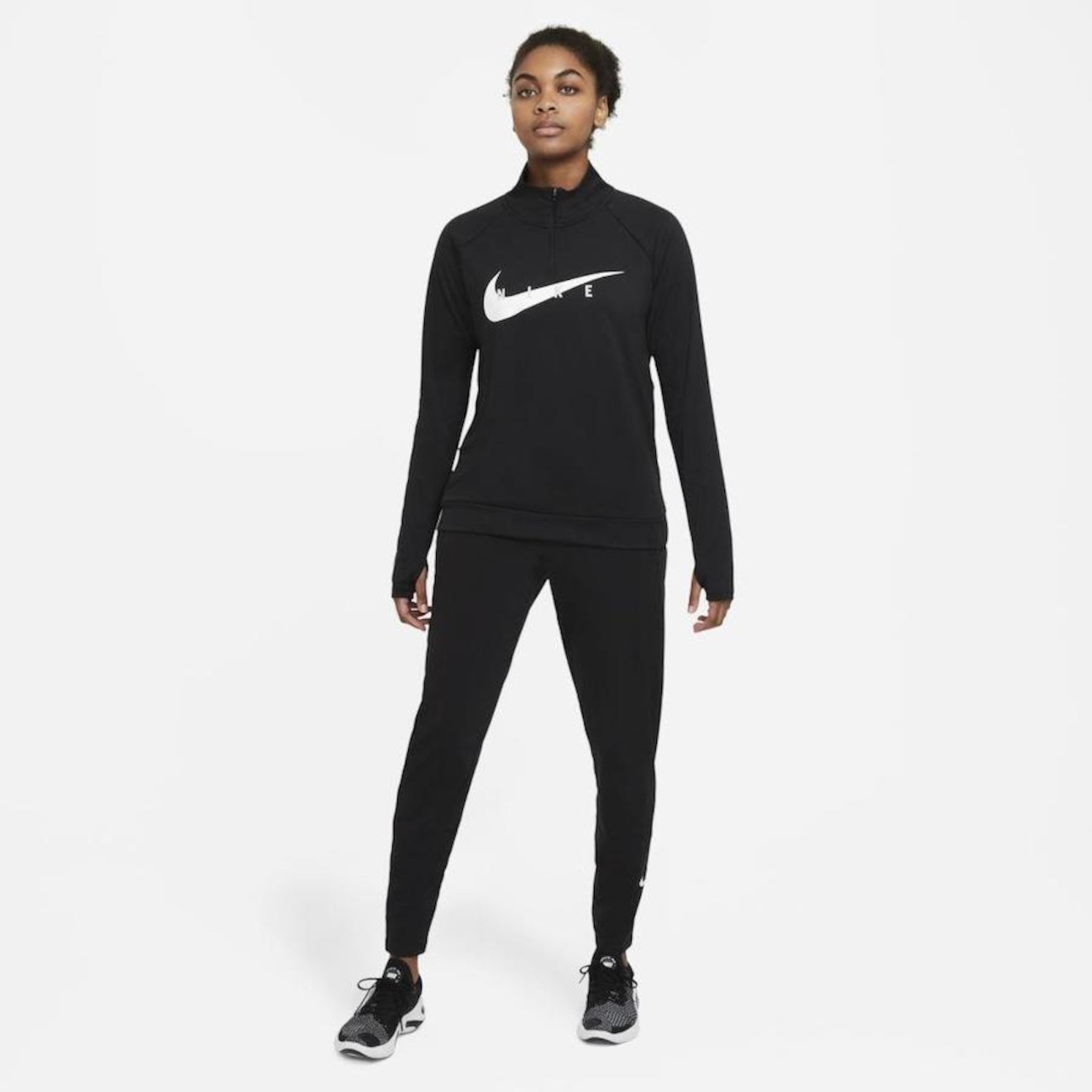 Camiseta Nike Manga Longa Swoosh Run Feminina Ref CZ9231 - Sportland