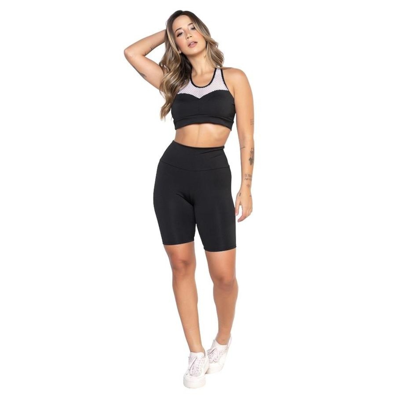 Conjunto Fristyle Fitness Bermuda e Top Academia - Feminino em Promoção