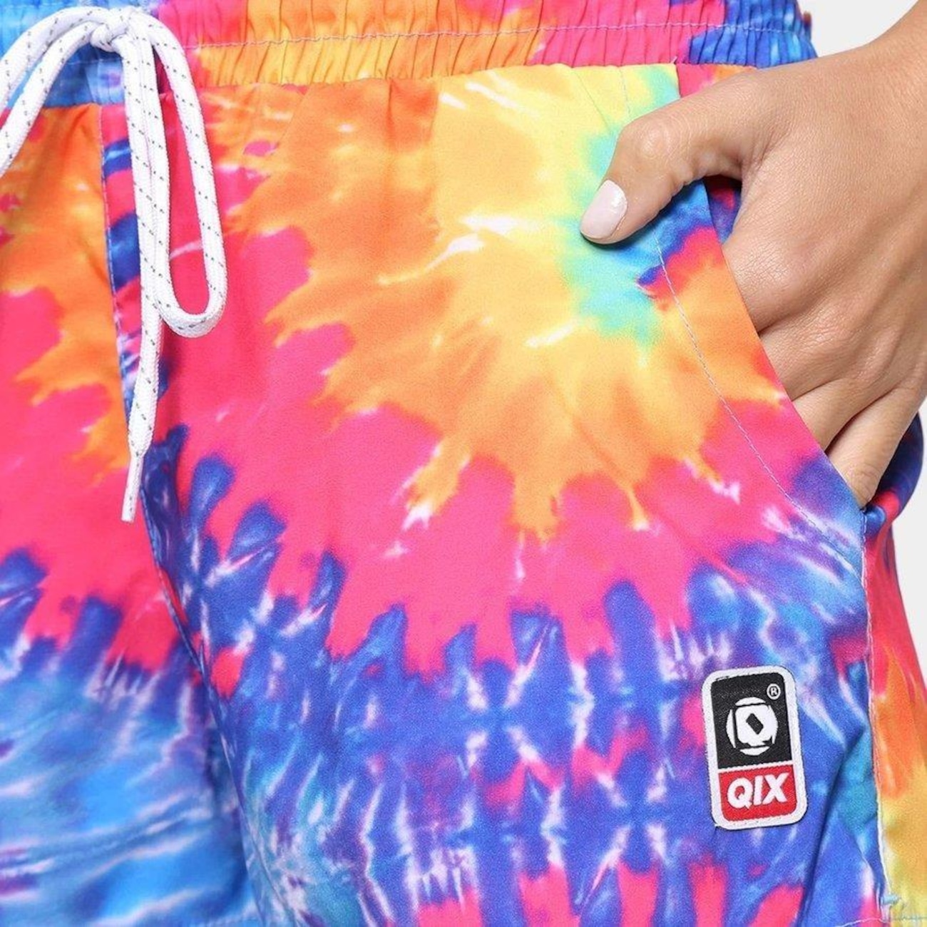 Shorts Qix De Tactel Tie Dye - Feminino | Centauro