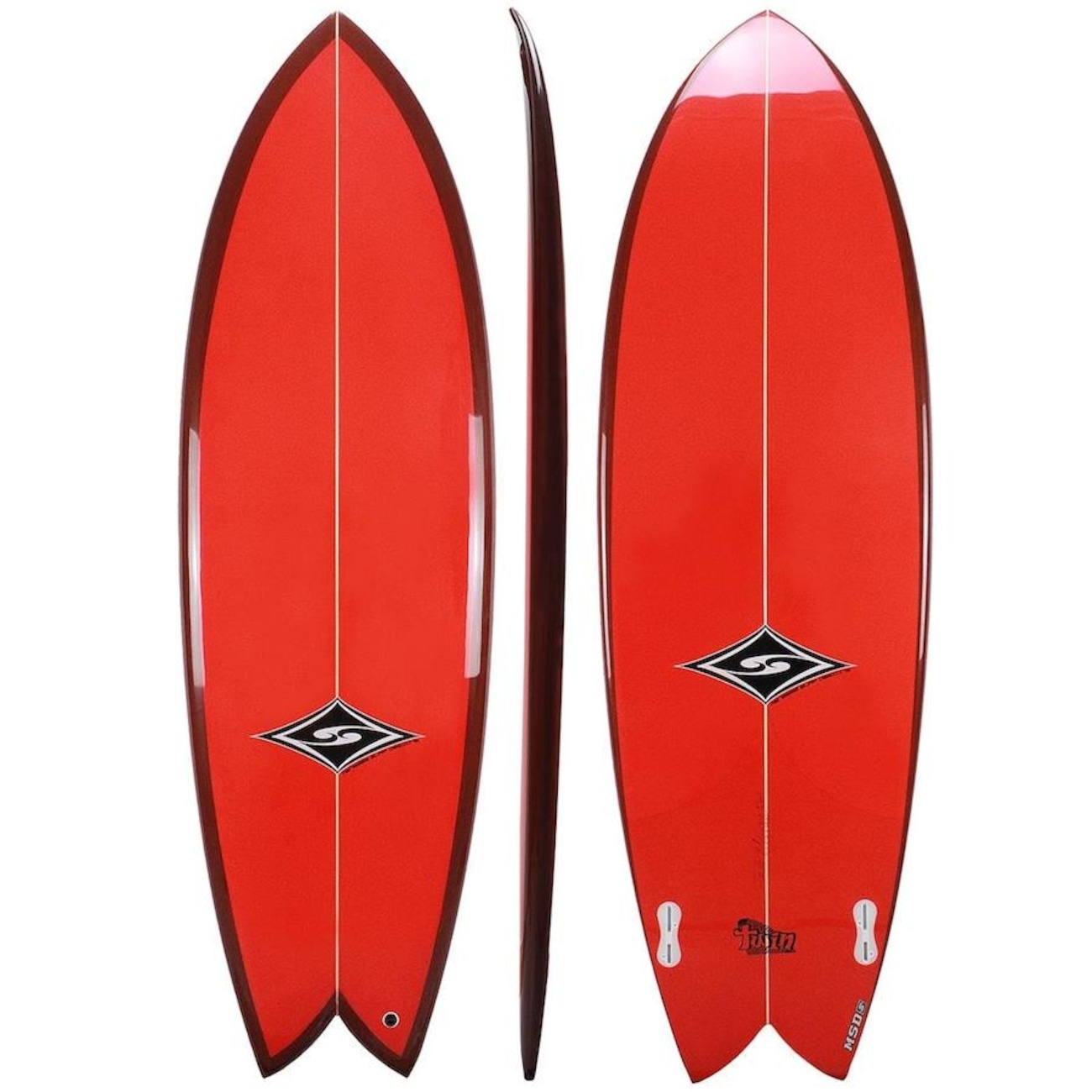 Prancha de Surf MSD Surfboards Twin Fish Retrô Biquilha 5.11