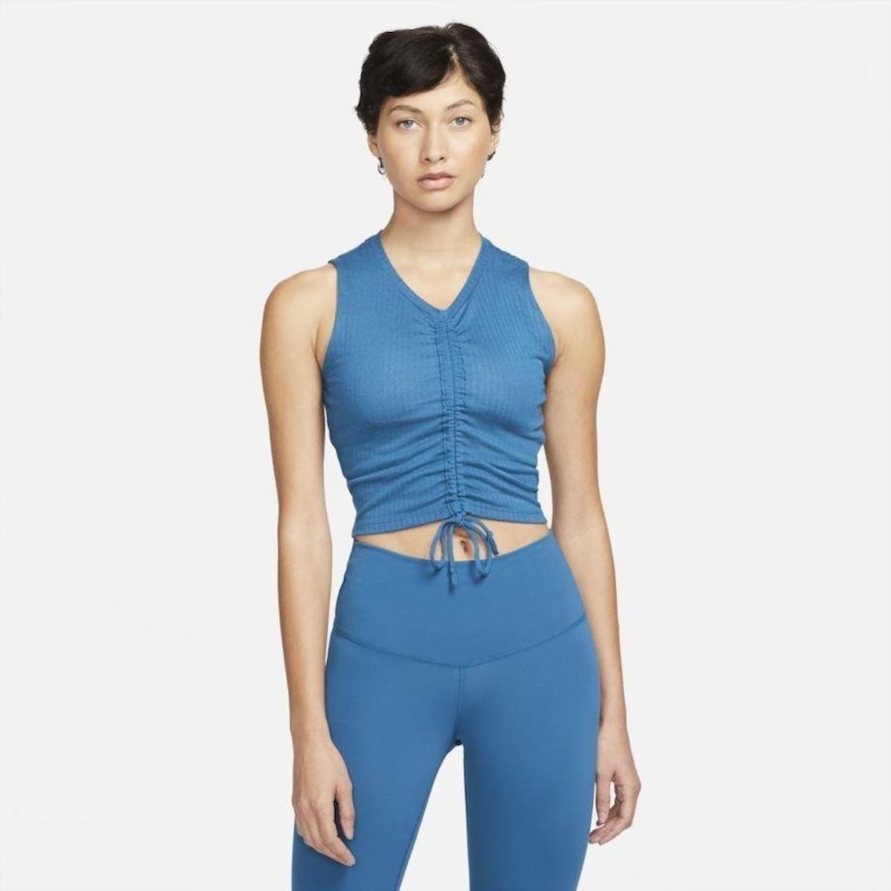 Camiseta Regata Cropped Nike Yoga - Feminina