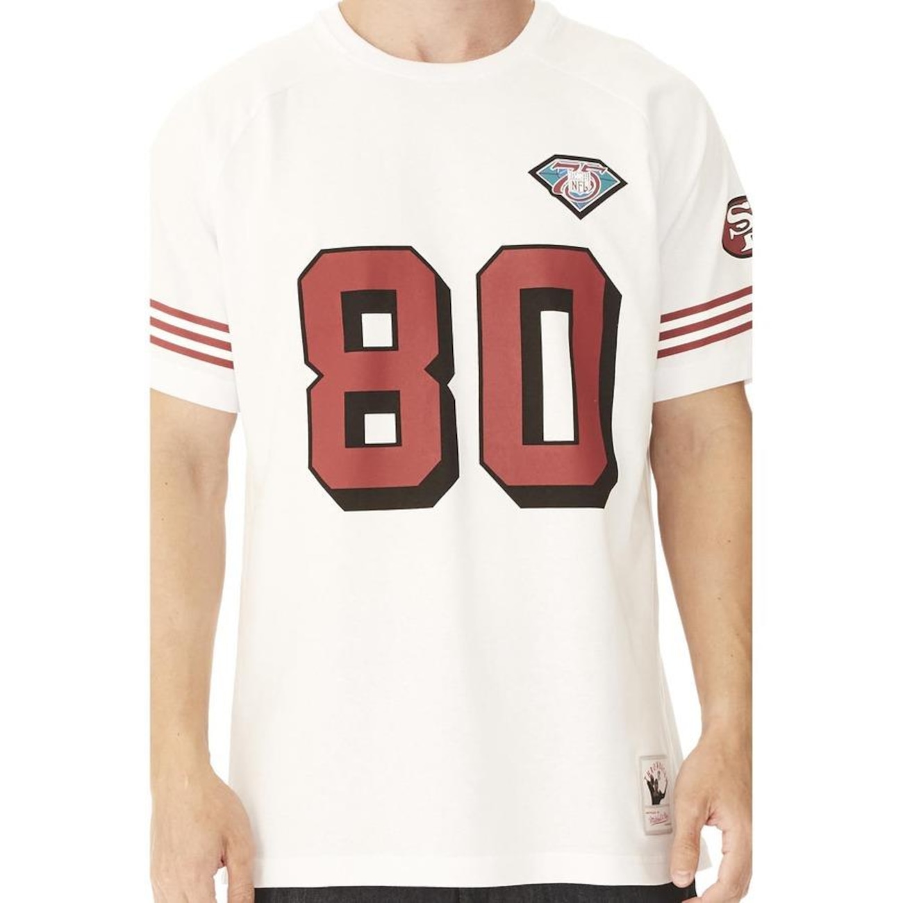 Jerry Rice San Francisco 49ers Mitchell & Ness Retired Player Name & Number  Long Sleeve Top - White