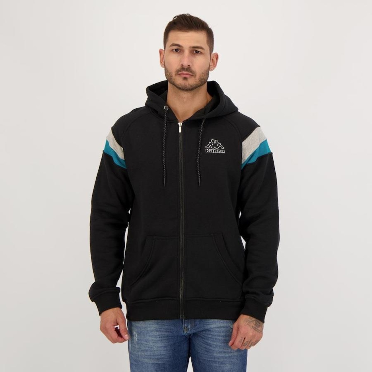 Jaqueta Moletom Moletom Masculino Kappa Kappa Jaqueta Moletom