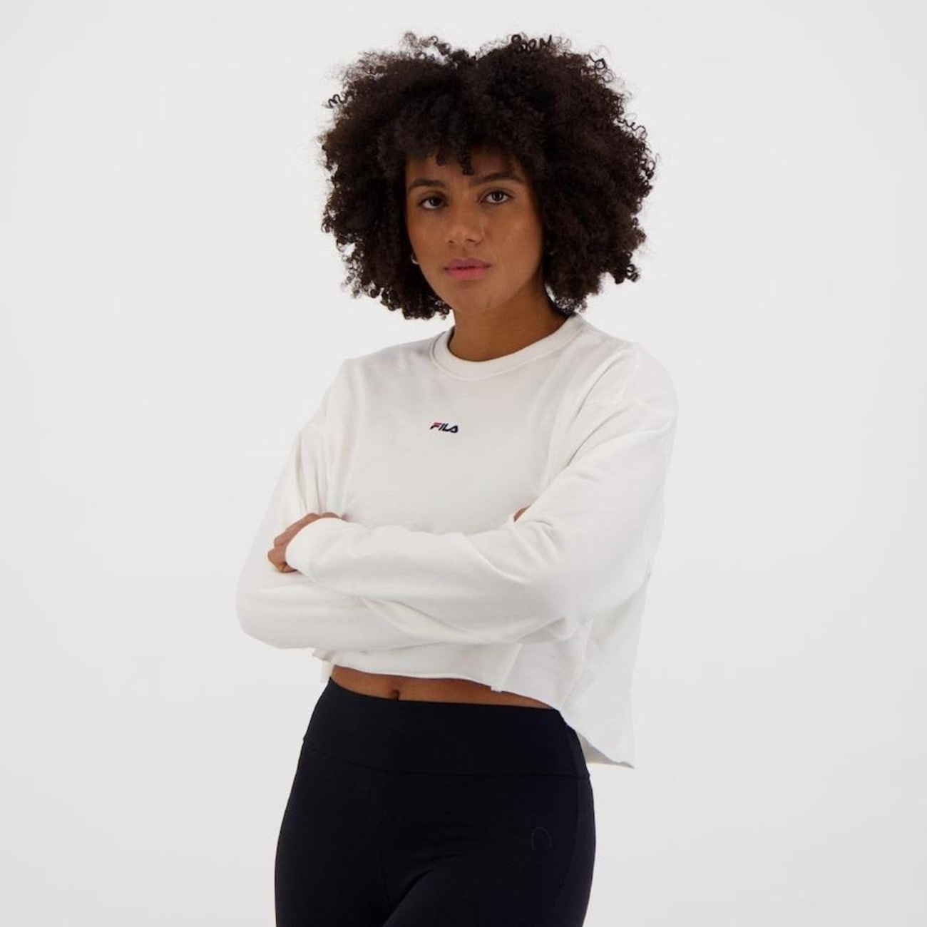 Blusão de Moletom Cropped Fila Comfort Feminino Centauro