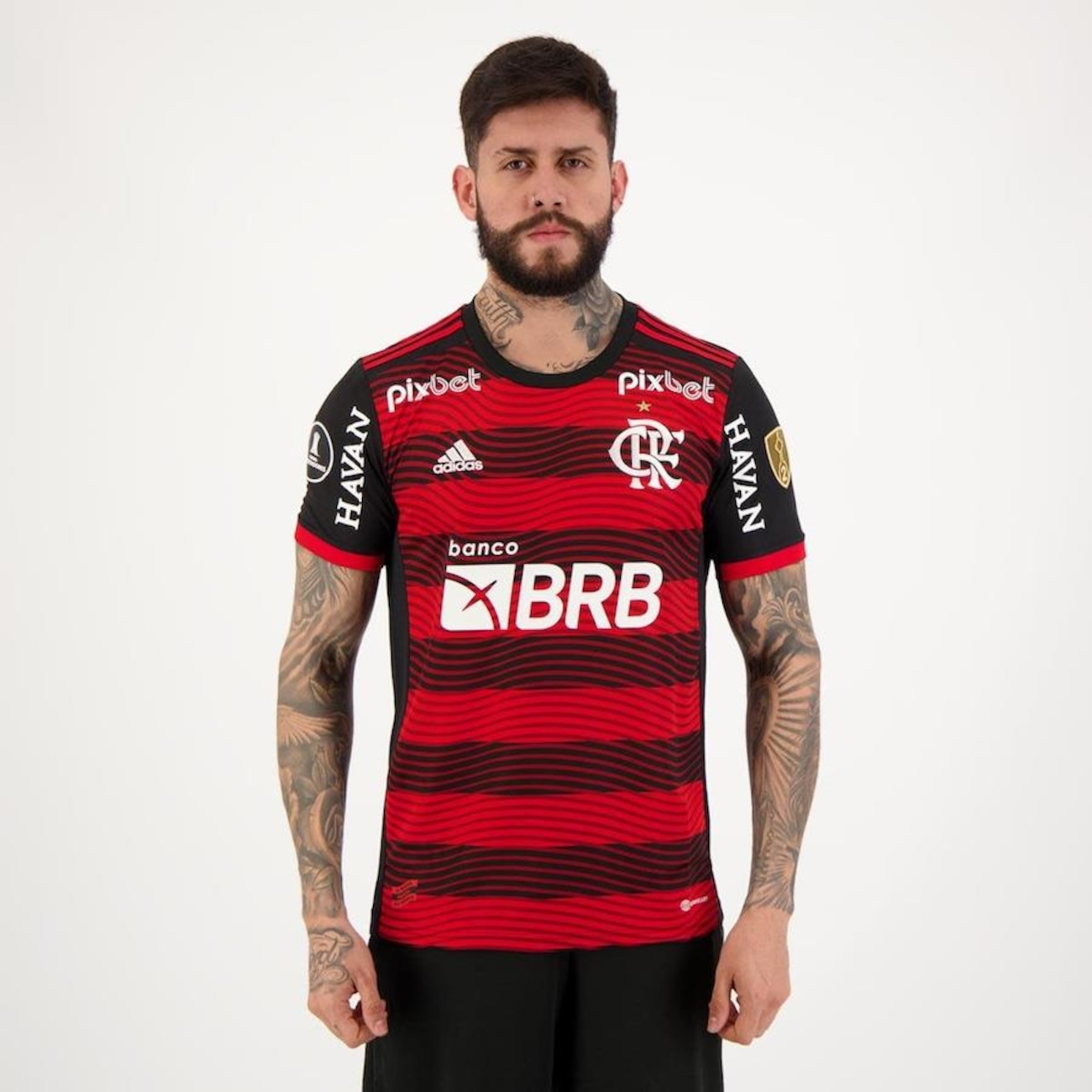 Camisa do Flamengo I 2022 Libertadores com Patrocínio adidas - Masculina