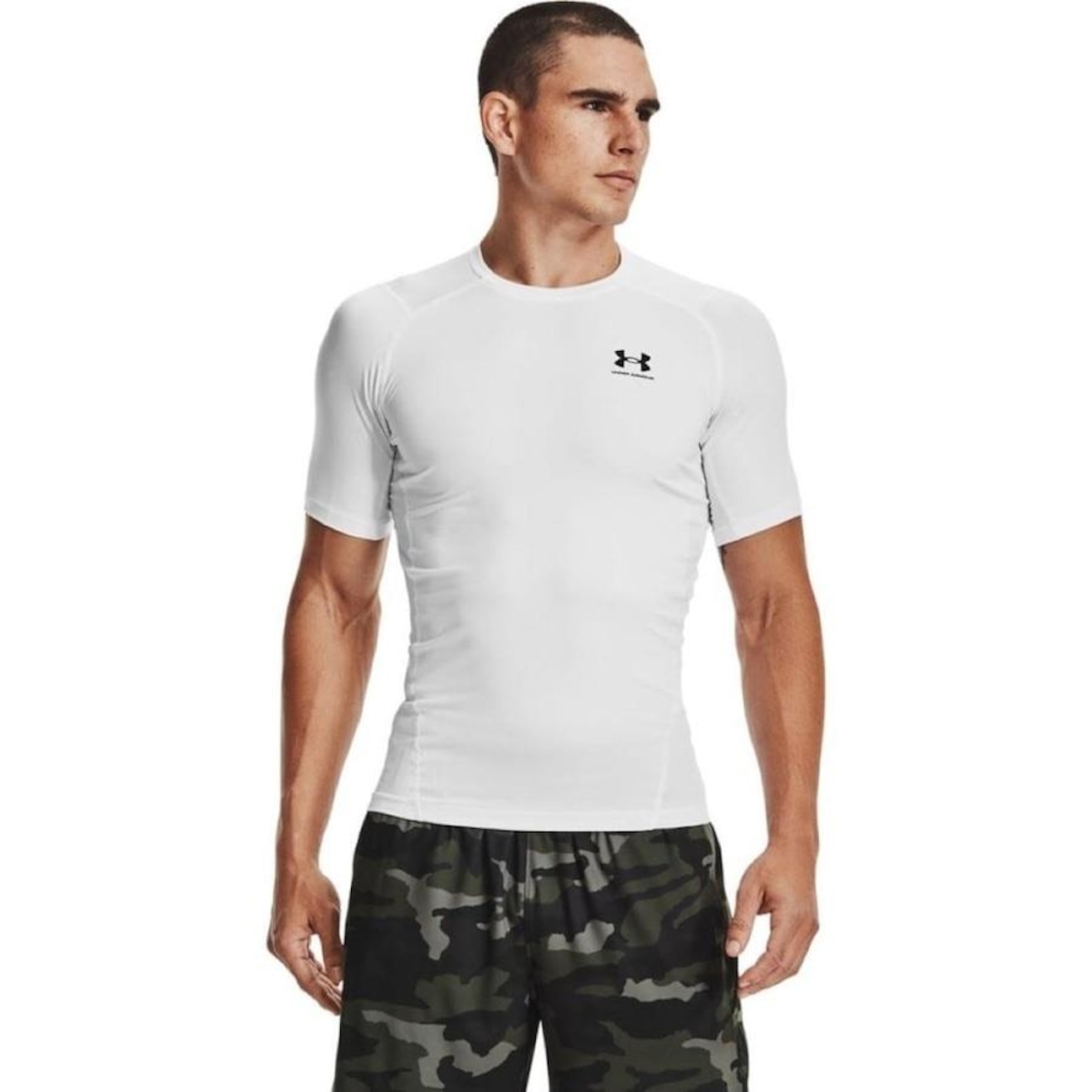 Camiseta de compressão masculina Under Armour UA HeatGear Armour