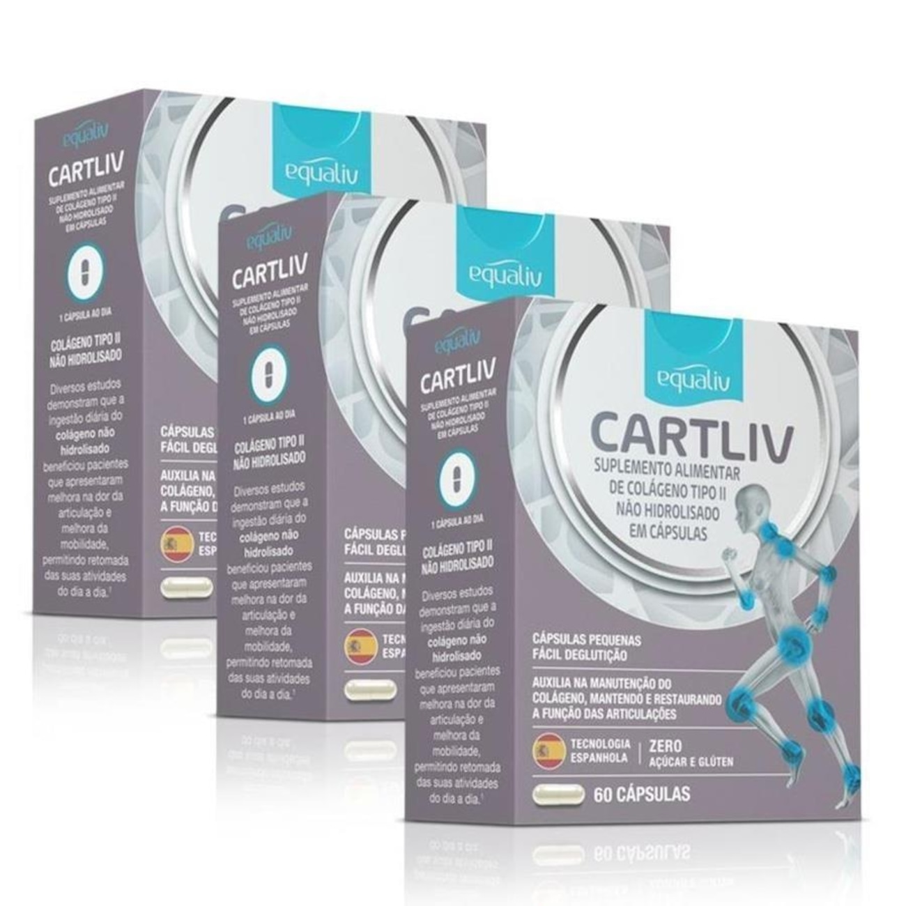 Kit 2 Cartiliv Colágeno Tipo 2 Equaliv - 60 Cápsulas em Promoção