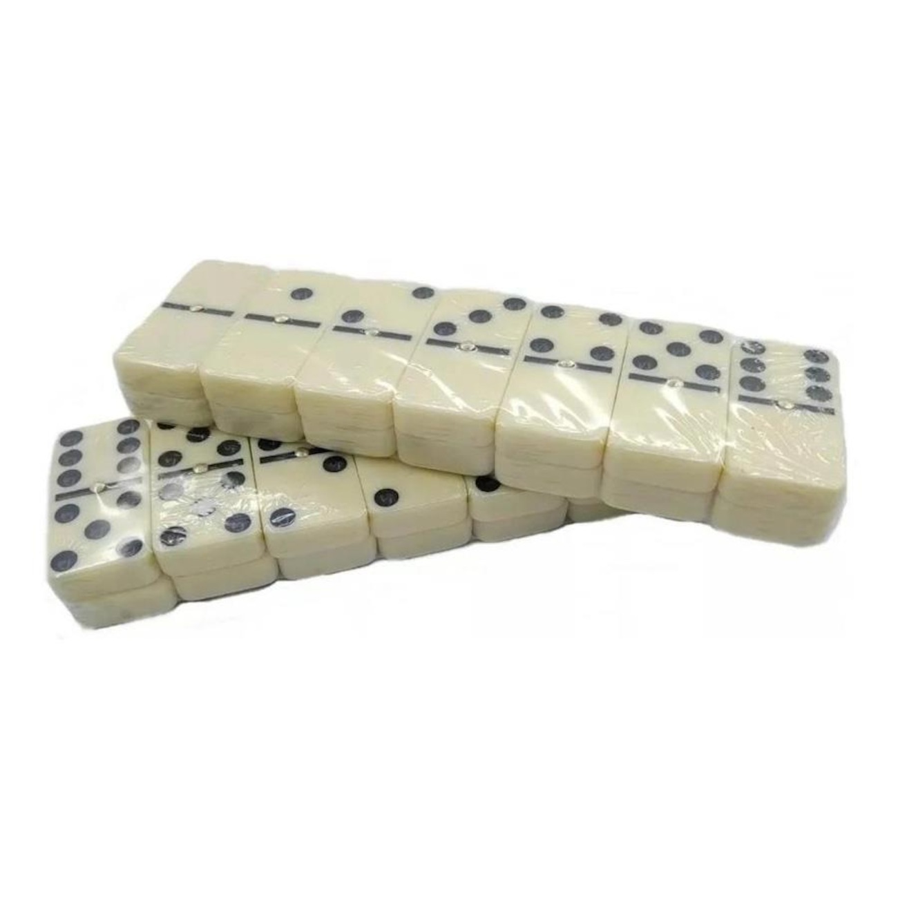 Dominó Dominoes com 28 Peças de 9mm e Estojo Lata + Baralho MB Teach com  108 Cartas