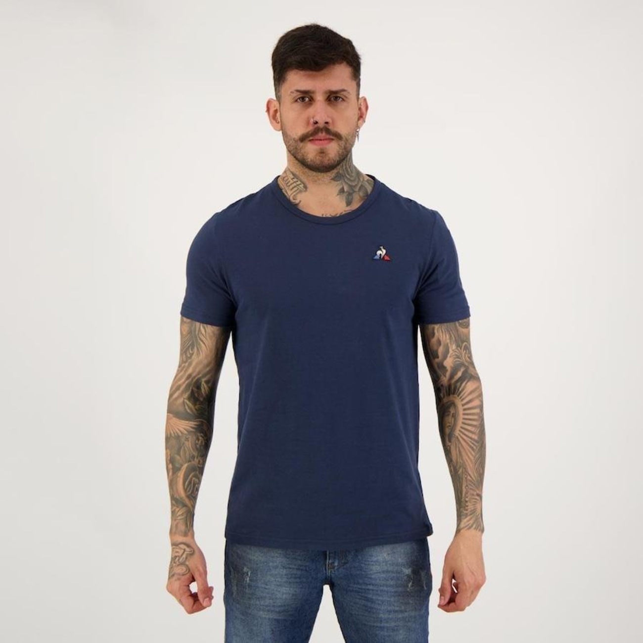 T-Shirt Le Coq Sportif Essentiels Tricoloren ° 4 Dress Blues - Fútbol Emotion