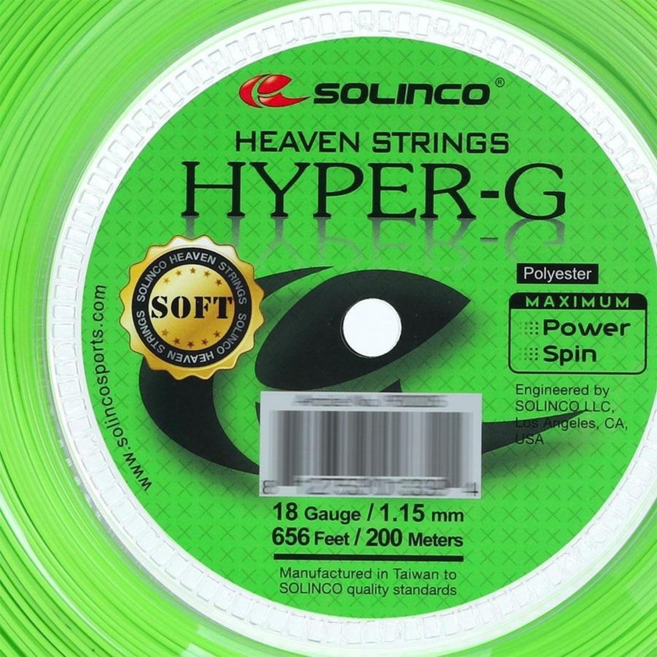 Corda Solinco Hyper G Soft 18L 1.15mm Rolo com - 200 Metros | Centauro
