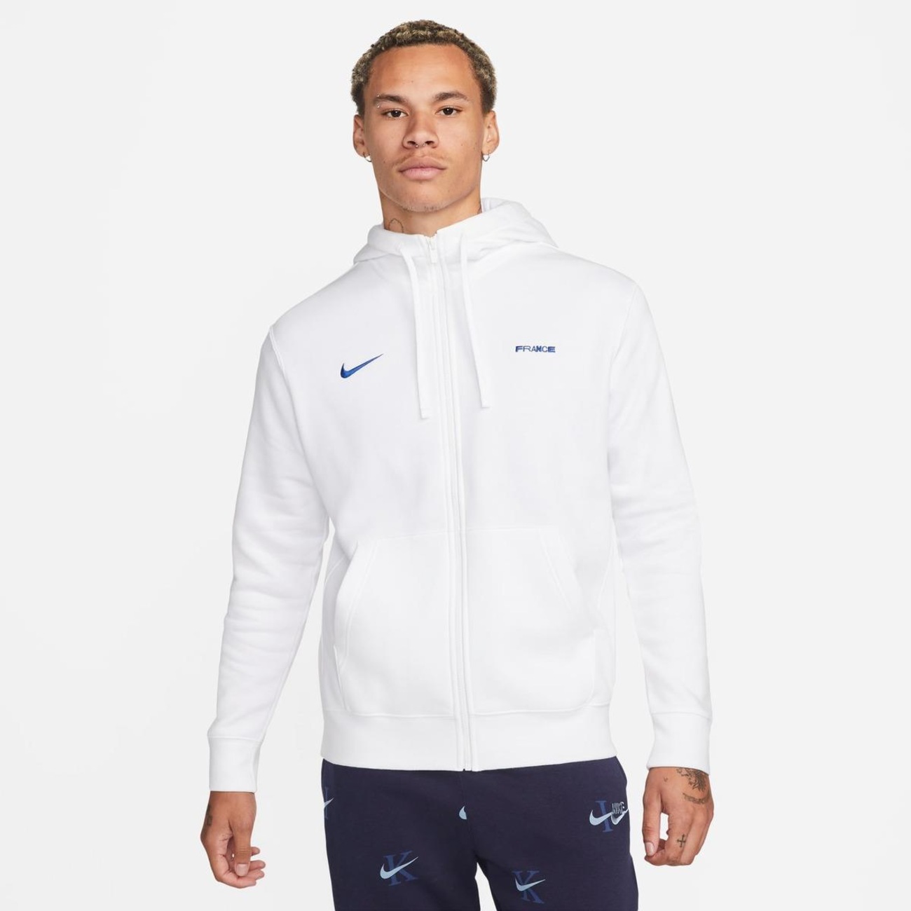 Blusão Moletom Nike Masculino Unc Repeat - Branco