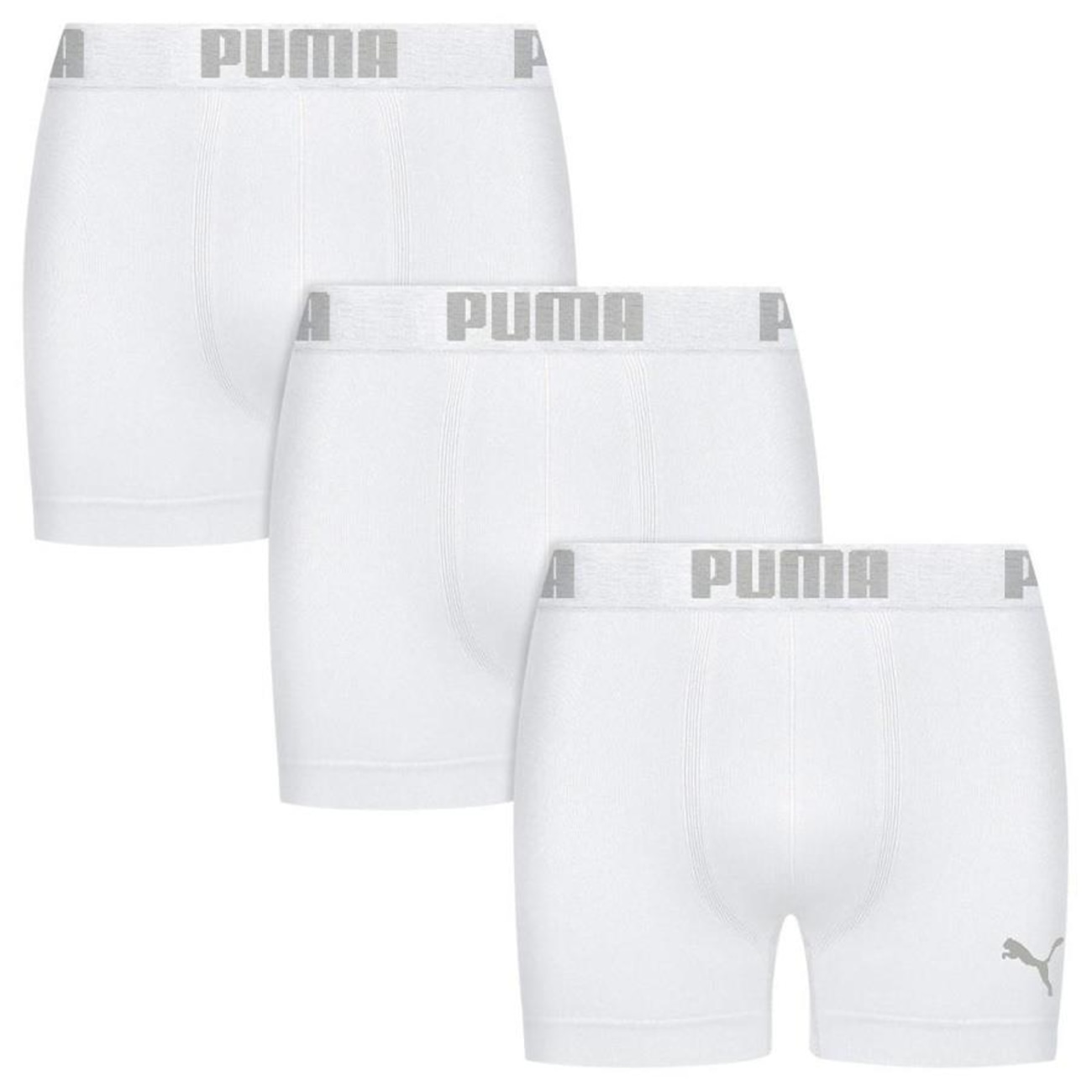 Kit Cuecas Boxer Puma Sem Costura - 3 Unidades - Masculina