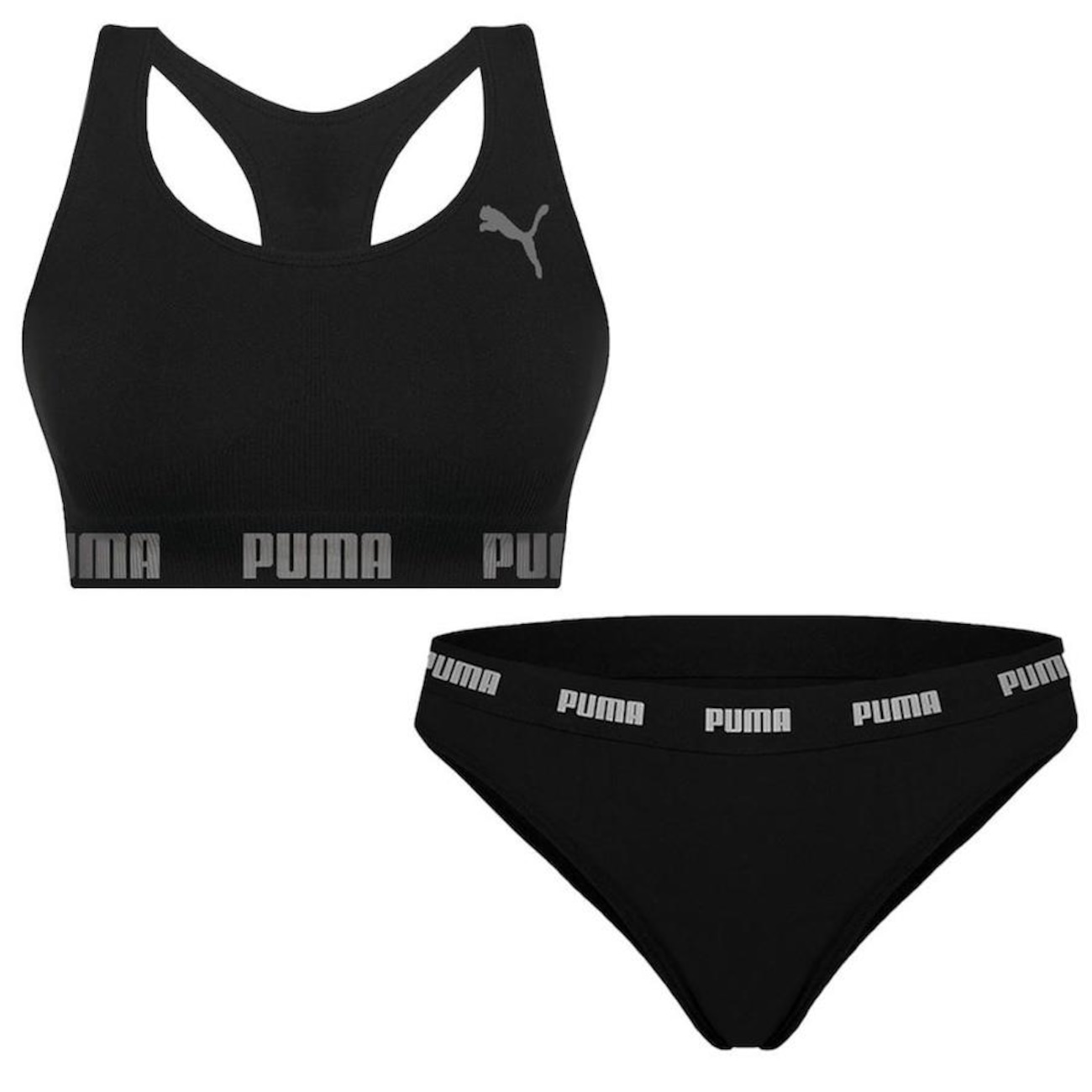 Kit Top Fitness Puma sem Costura + Calcinha Puma BDYWR - Adulto | Centauro